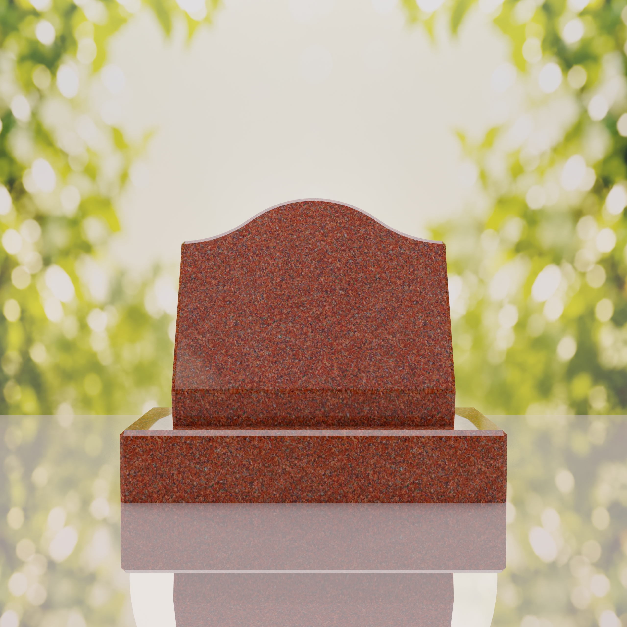 Serpentine Top Slant Granite Headstone thumbnail 5