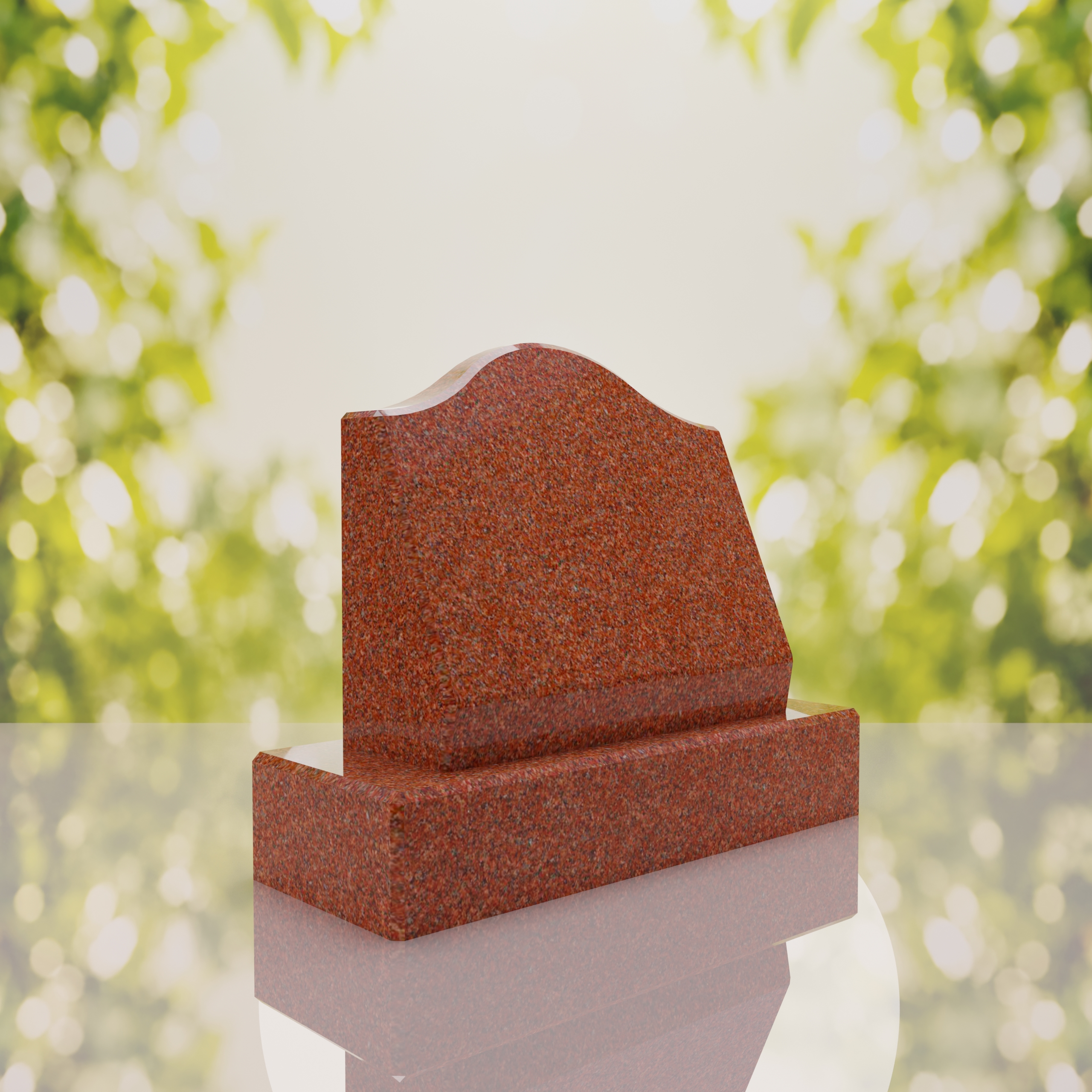 Serpentine Top Slant Granite Headstone thumbnail 4