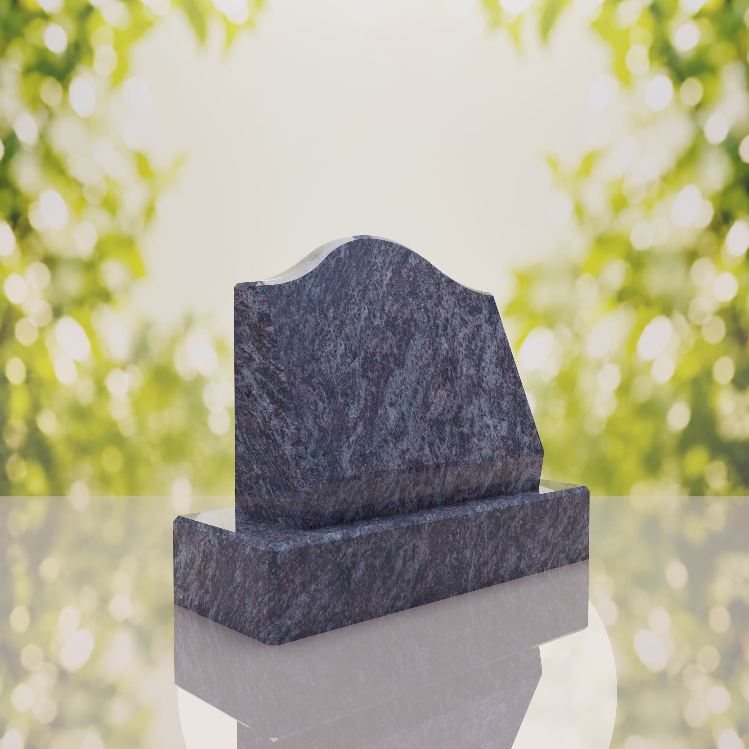Serpentine Top Slant Granite Headstone thumbnail 10