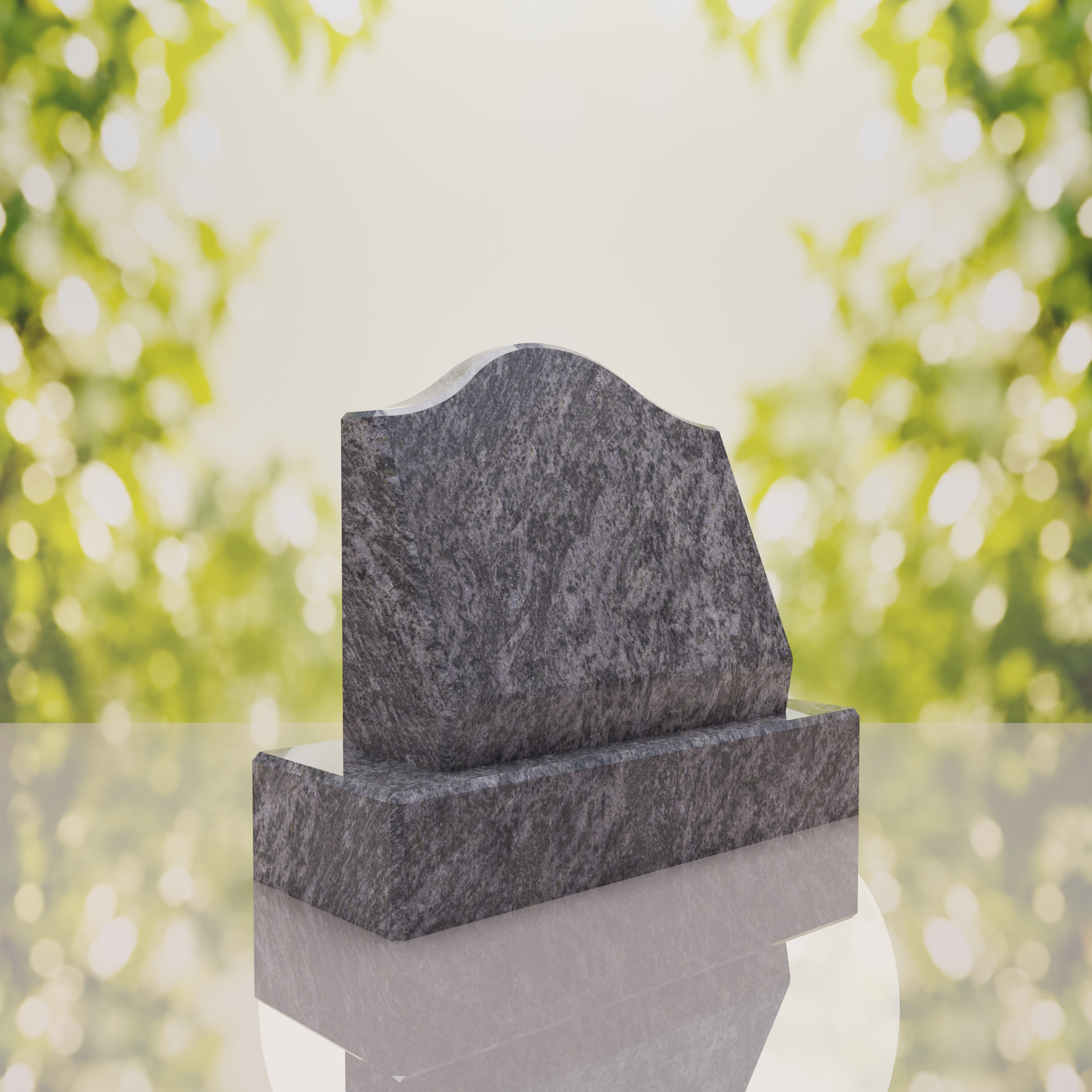 Serpentine Top Slant Granite Headstone thumbnail 13