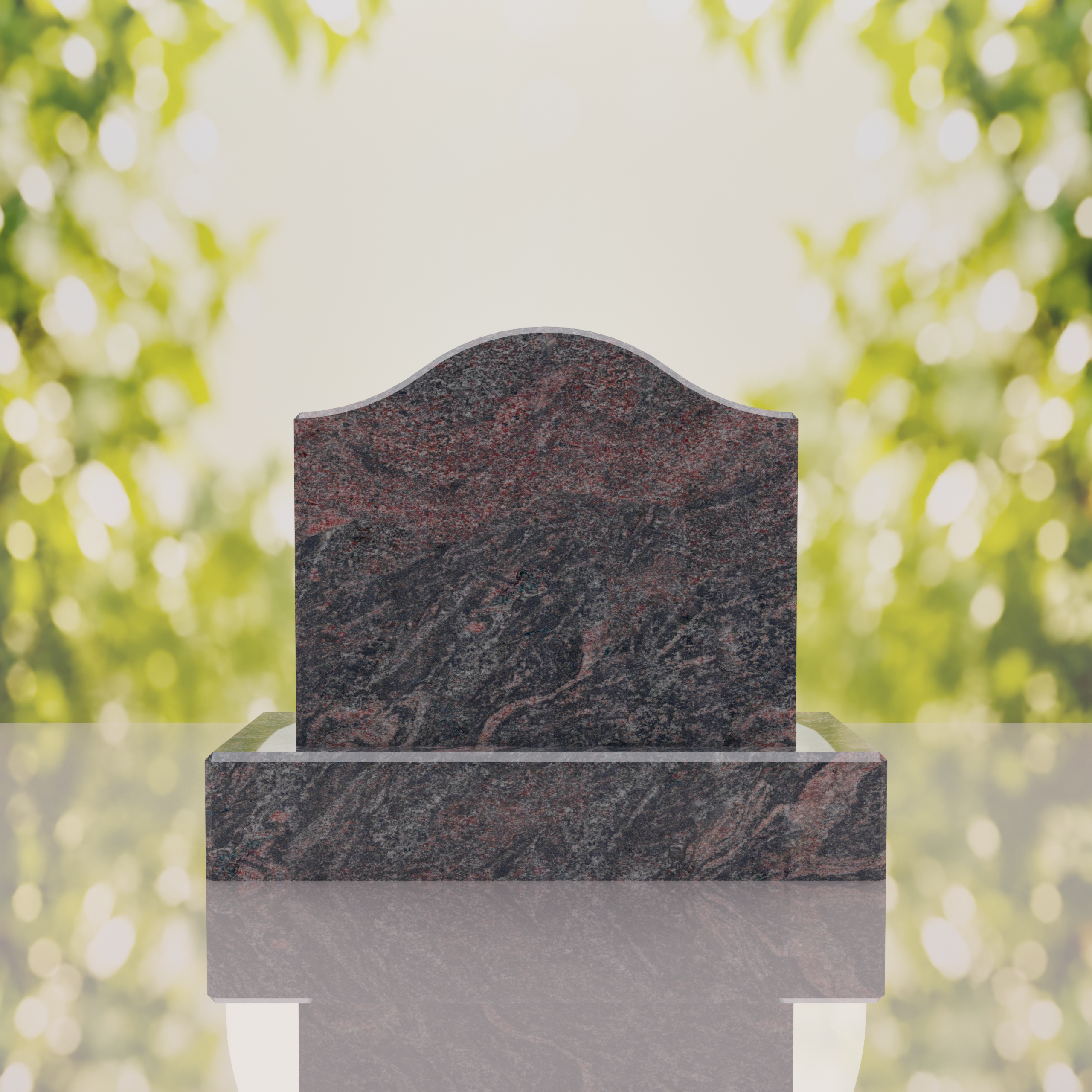 Serpentine Top Slant Granite Headstone thumbnail 9