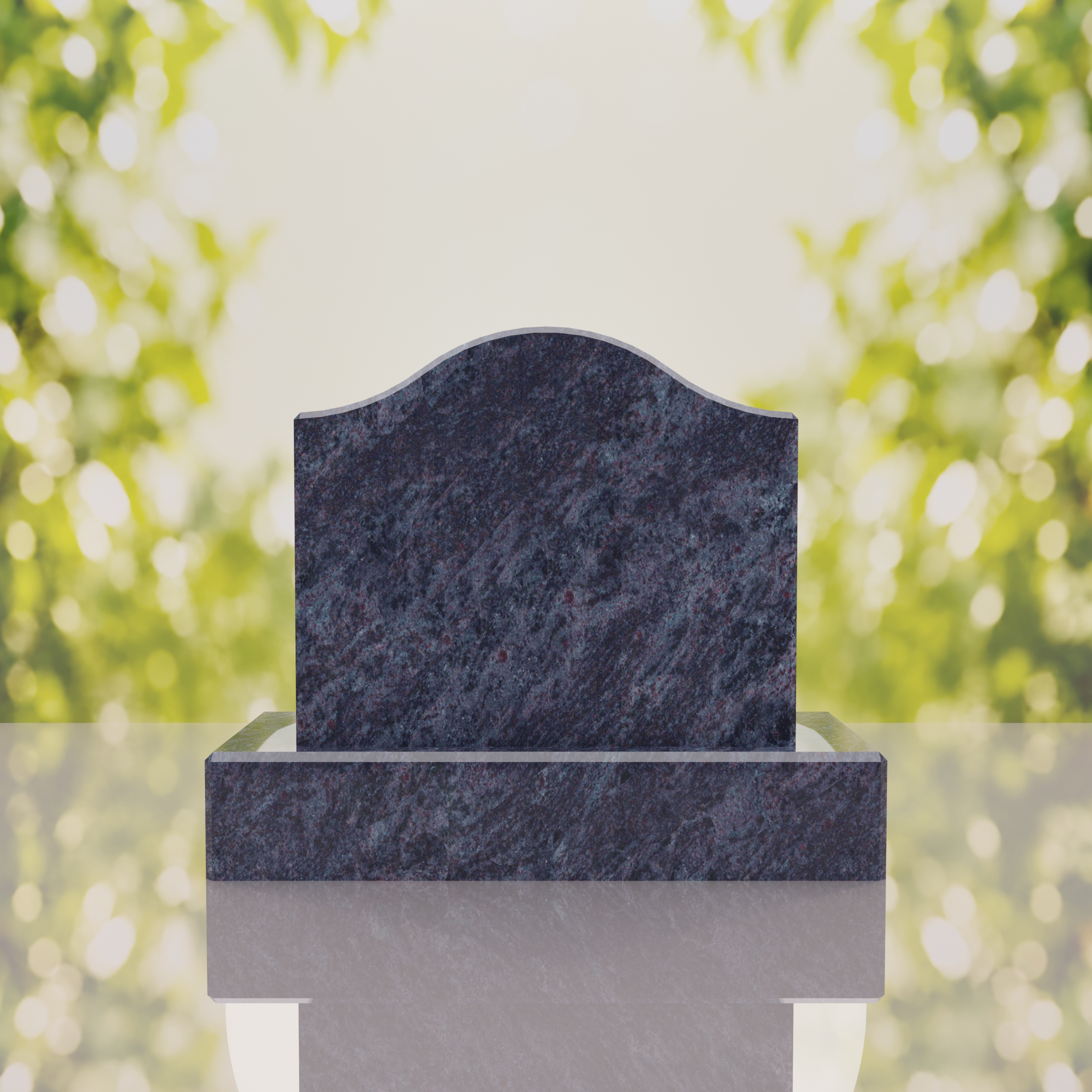 Serpentine Top Slant Granite Headstone thumbnail 12
