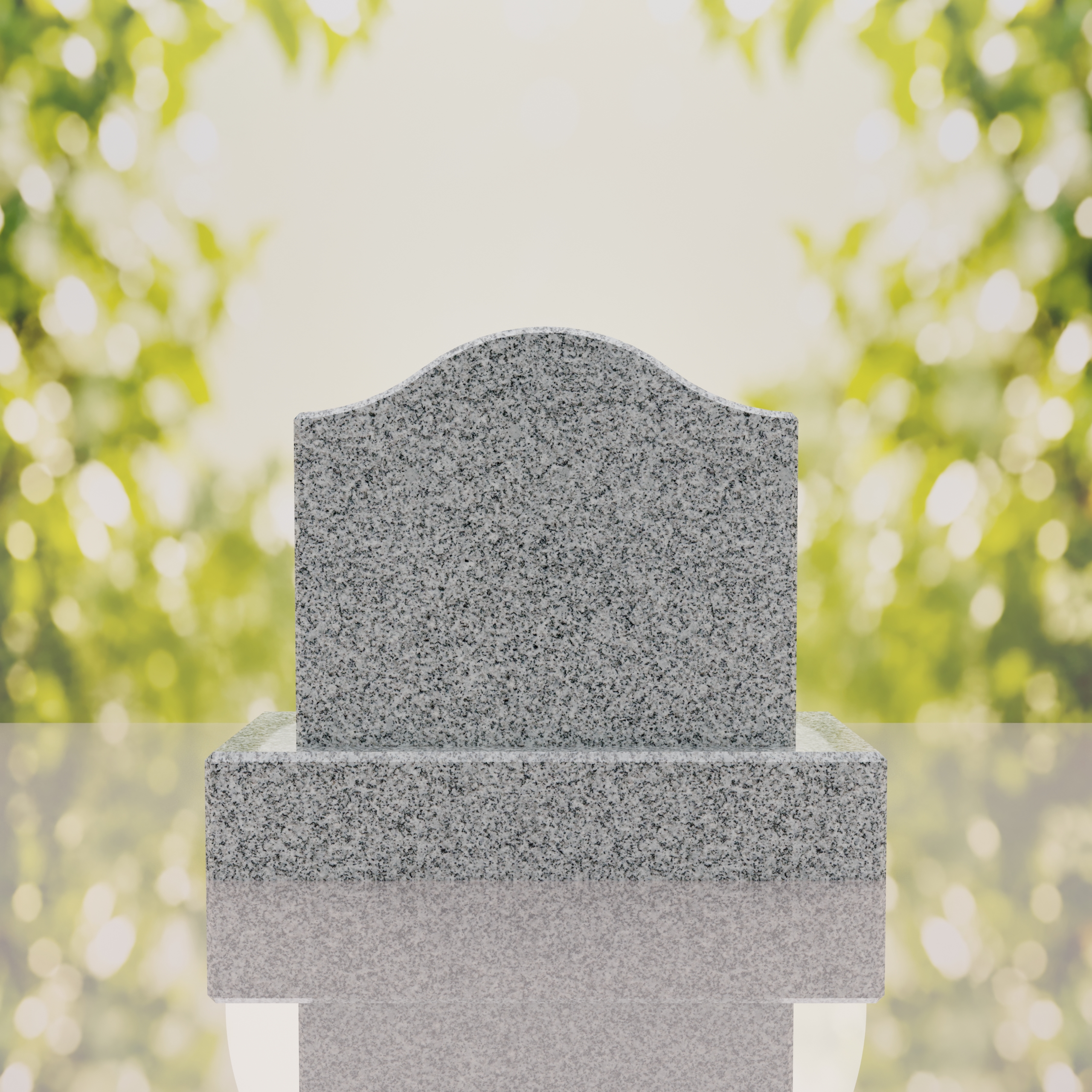 Serpentine Top Slant Granite Headstone thumbnail 3