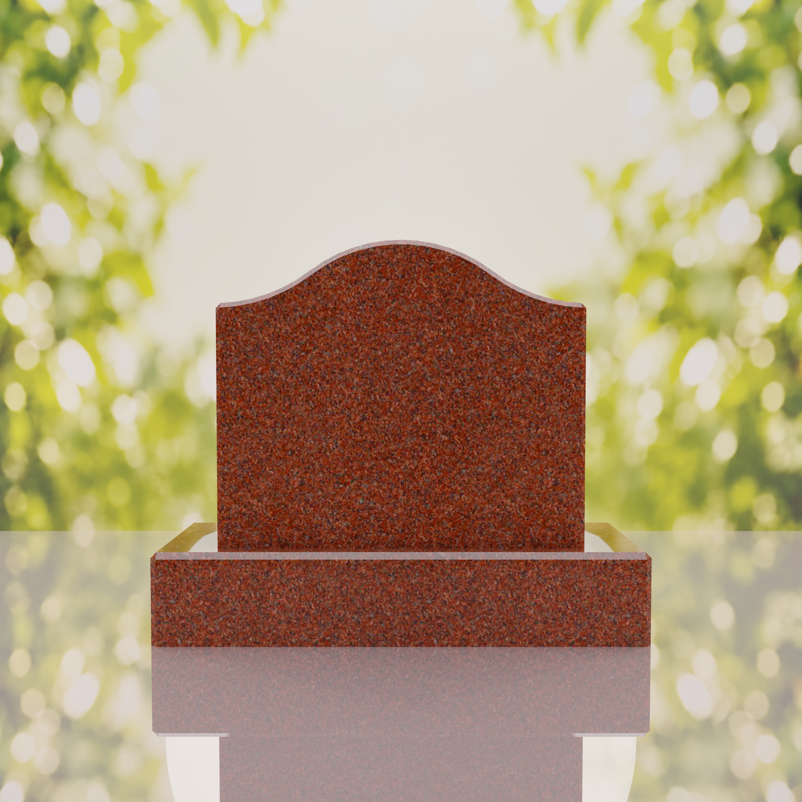 Serpentine Top Slant Granite Headstone thumbnail 6