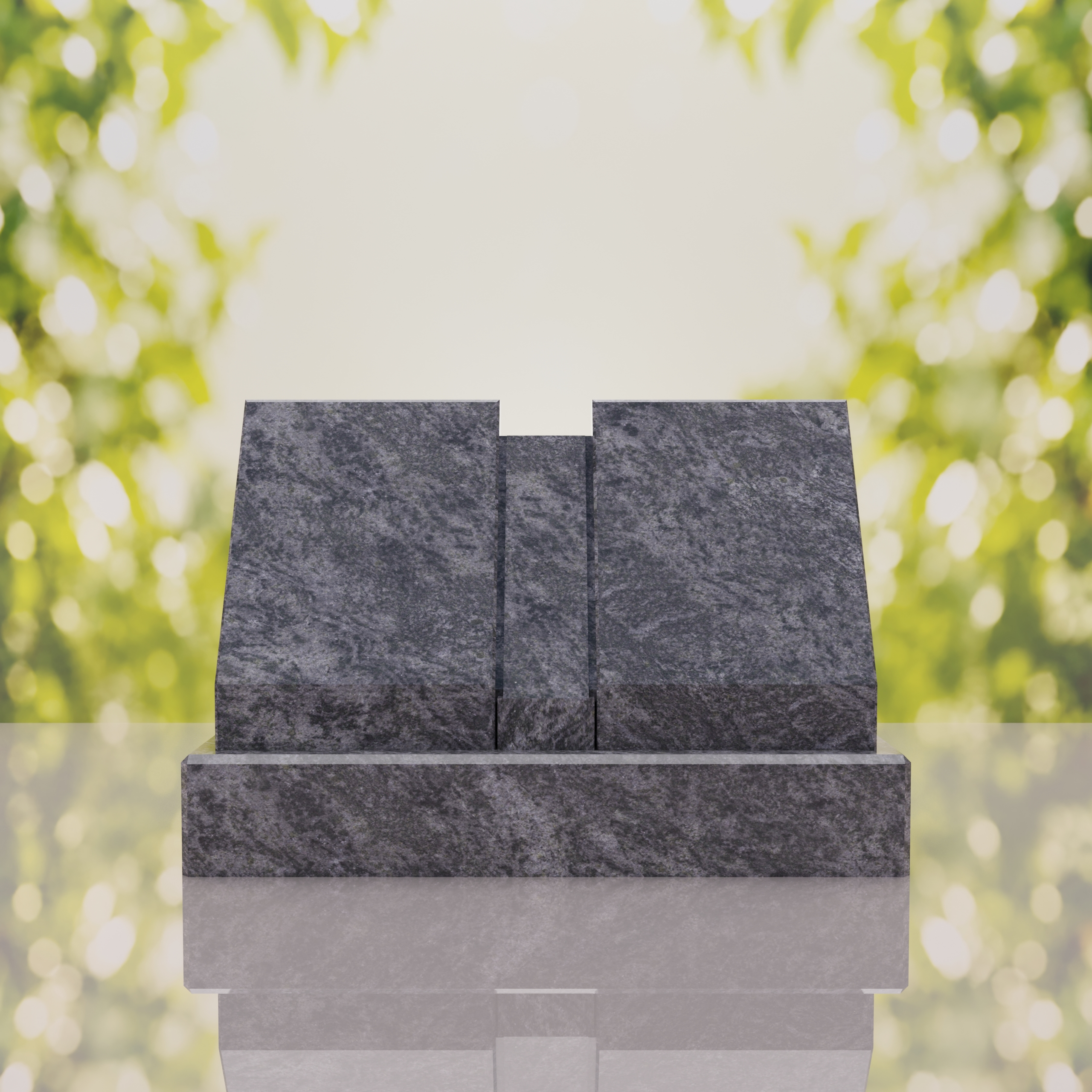 Companion Double Slant Granite Headstone thumbnail 8
