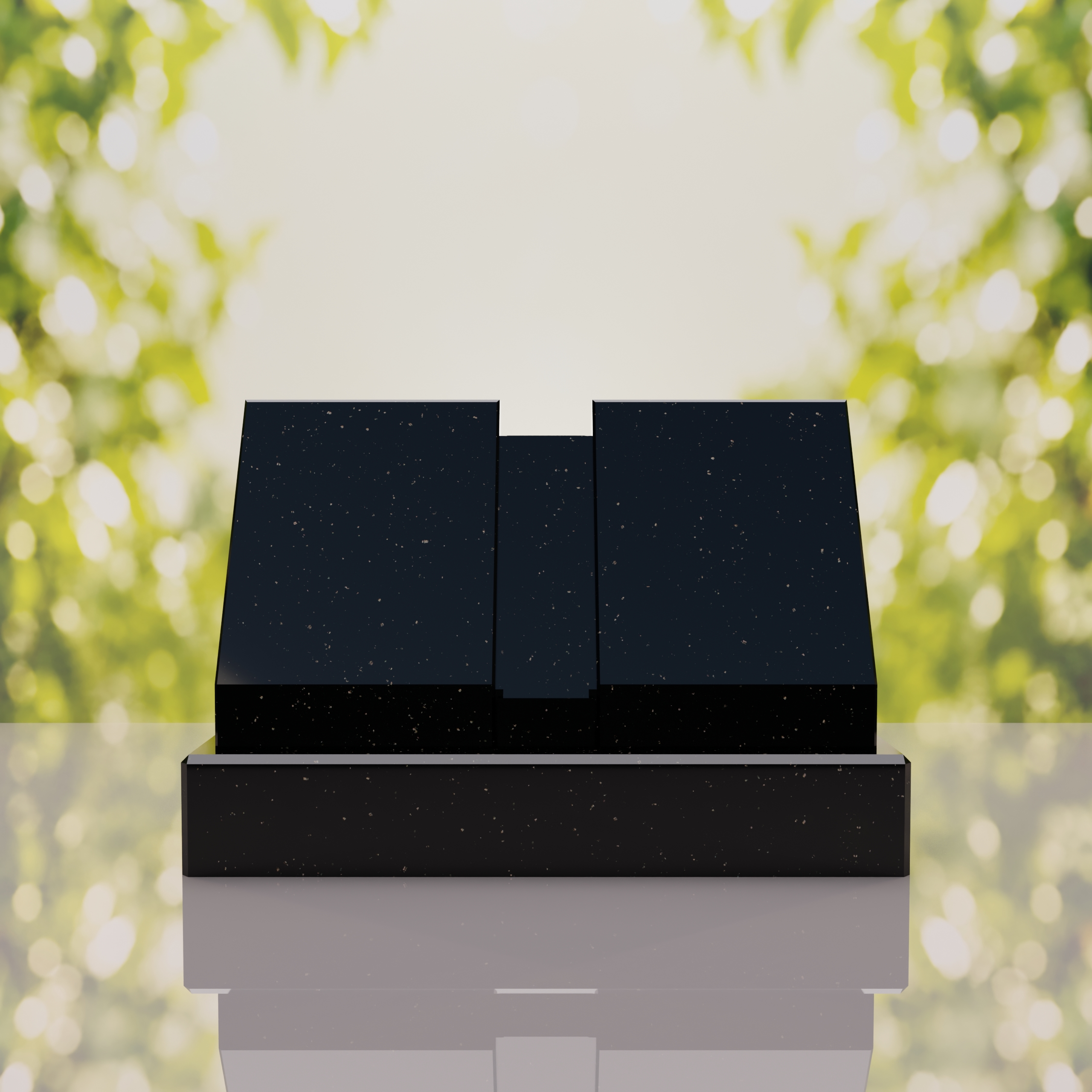 Companion Double Slant Granite Headstone thumbnail 11