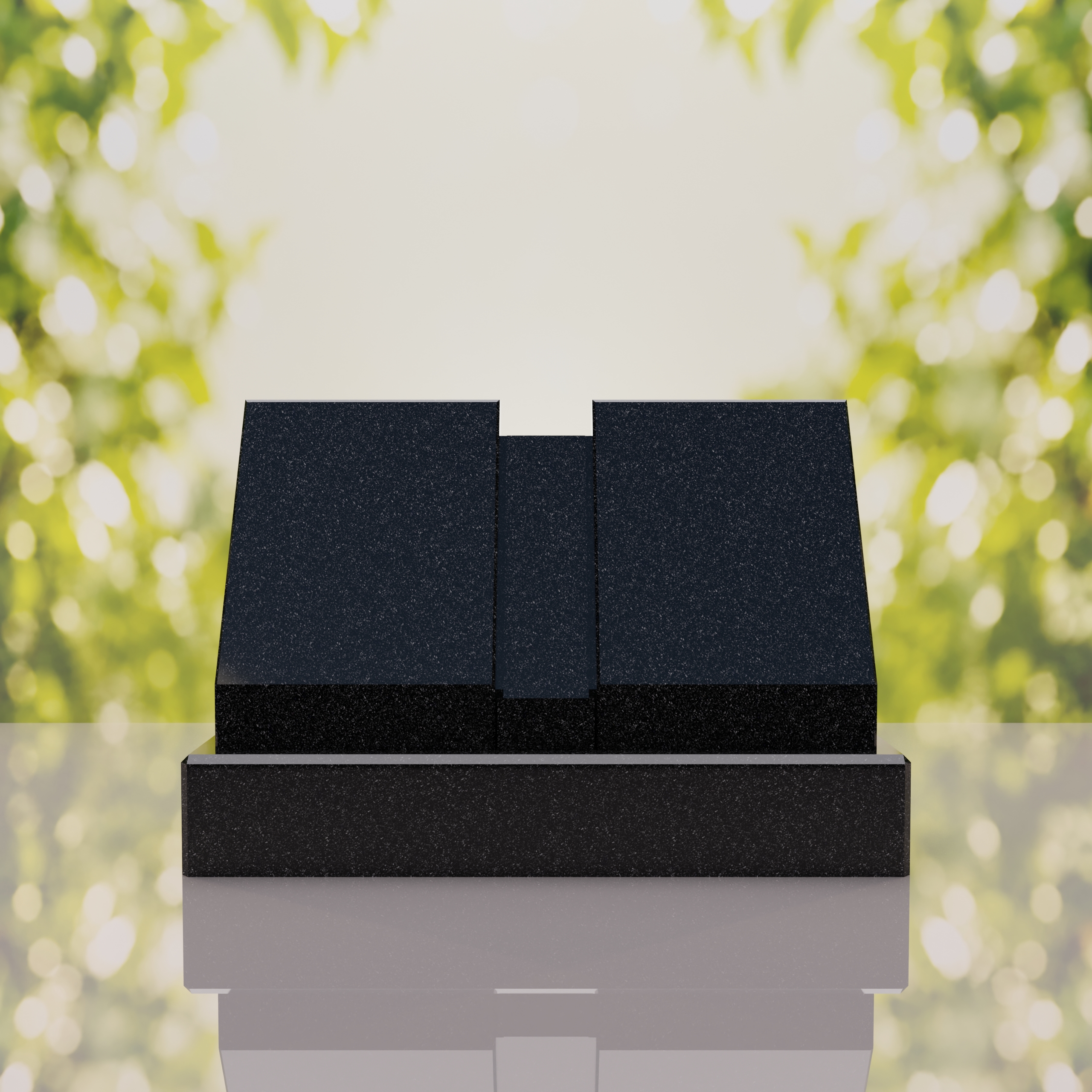 Companion Double Slant Granite Headstone thumbnail 14