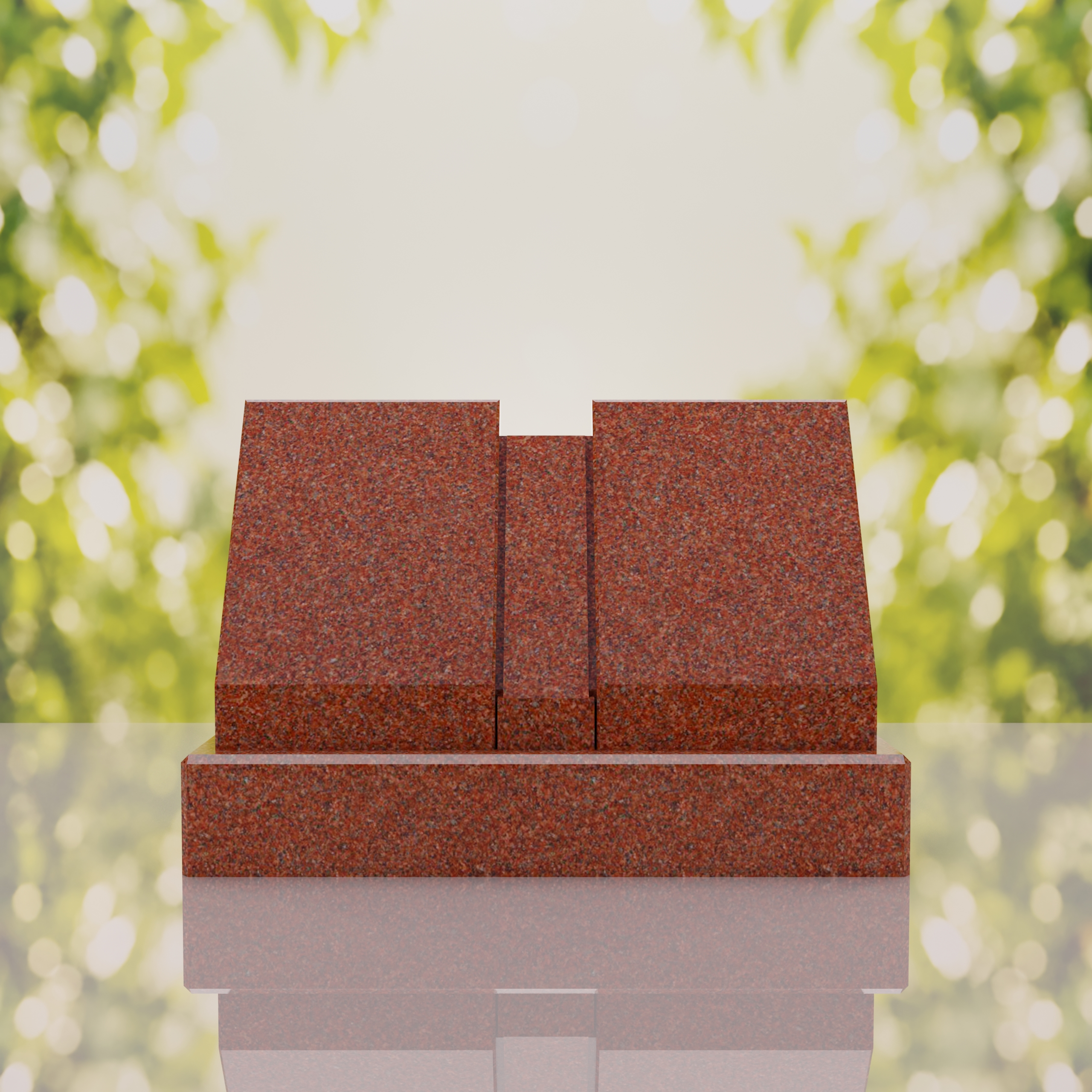 Companion Double Slant Granite Headstone thumbnail 5