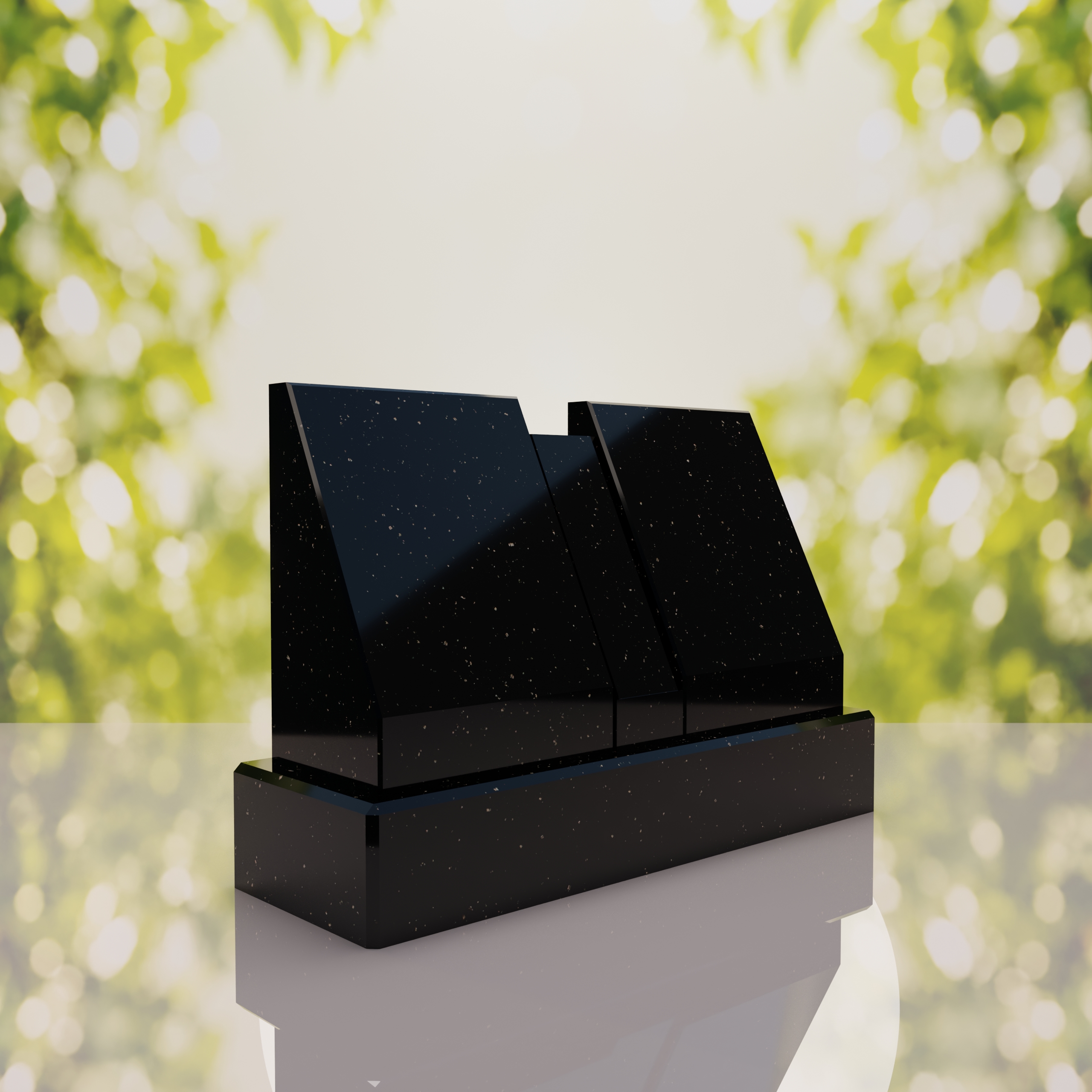 Companion Double Slant Granite Headstone thumbnail 10