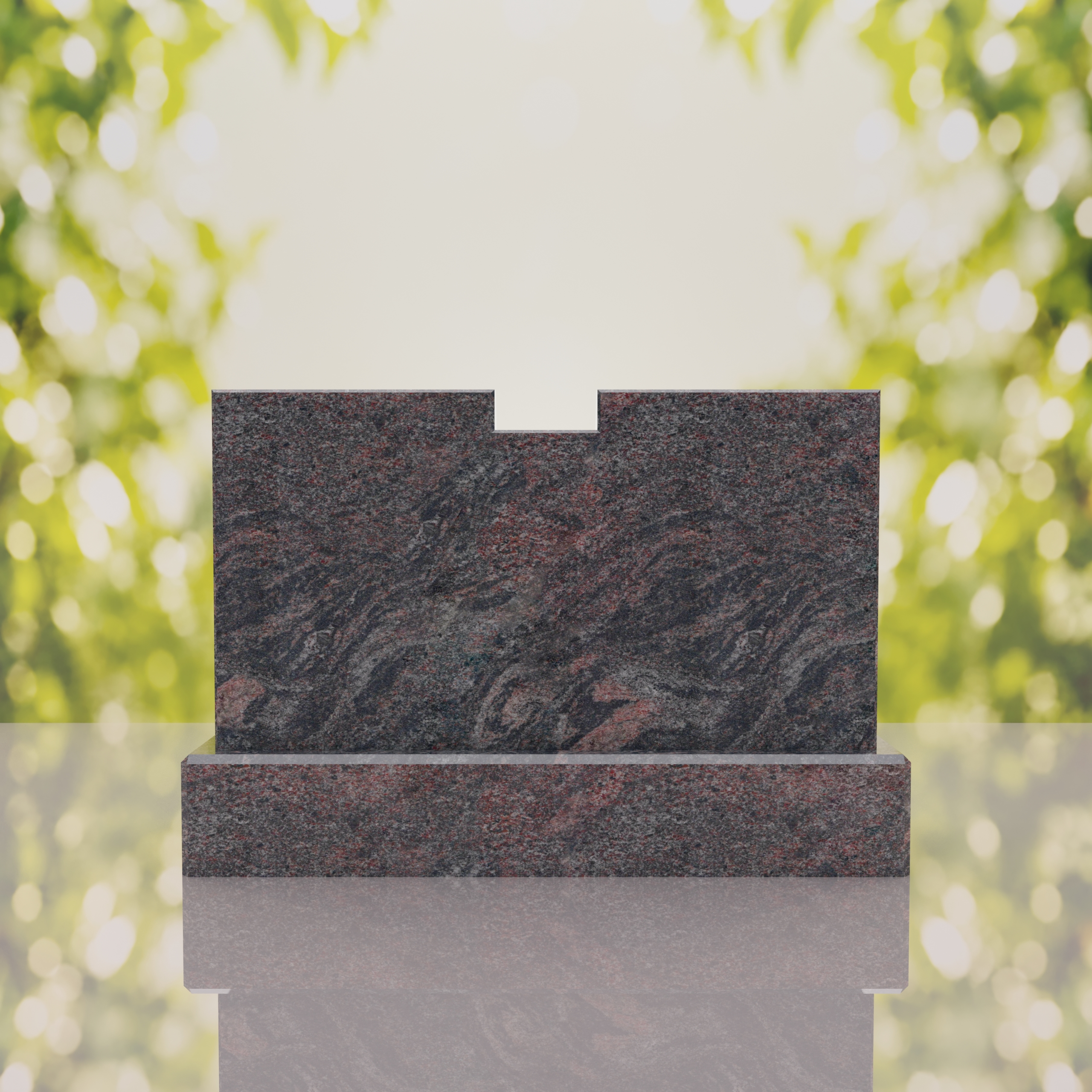 Companion Double Slant Granite Headstone thumbnail 3