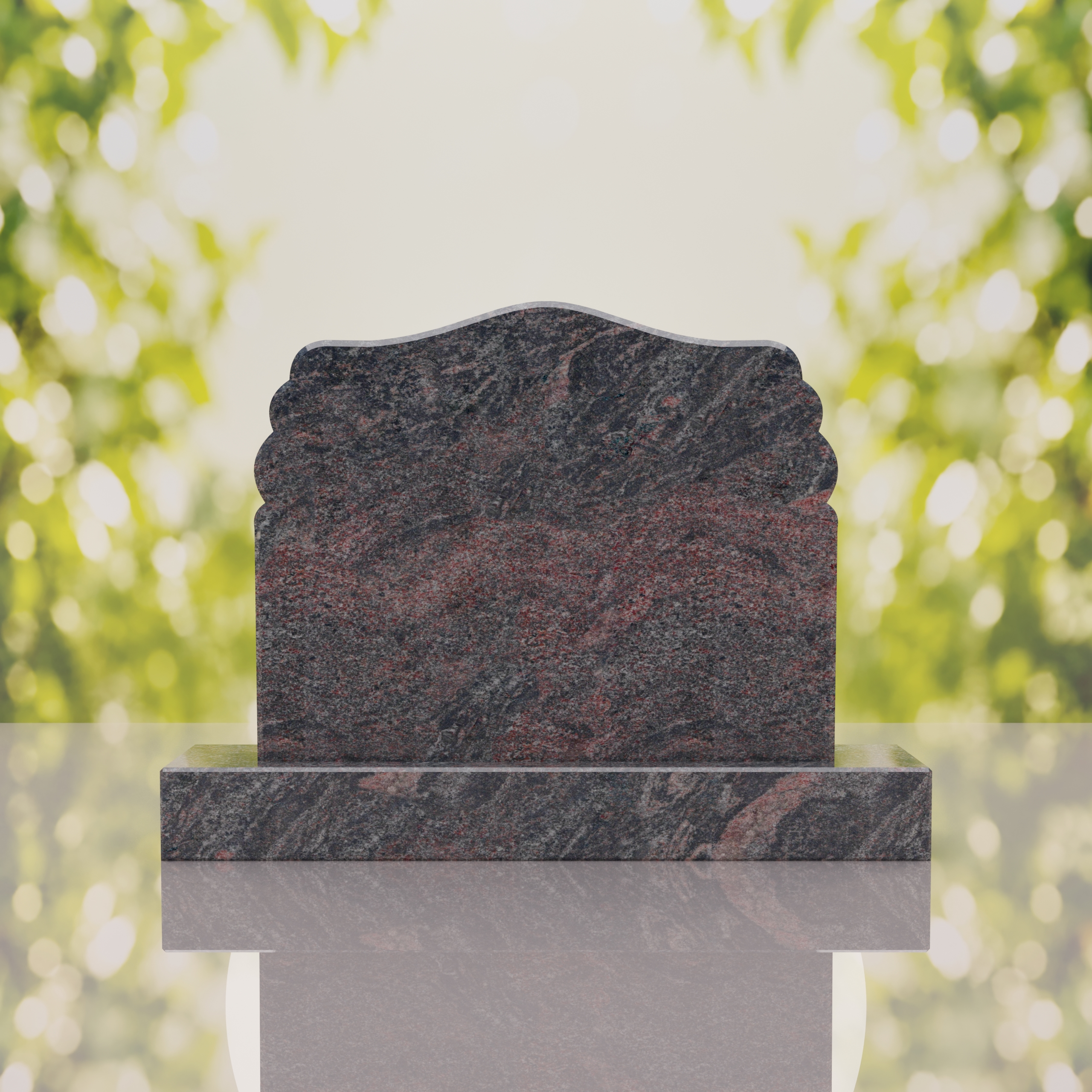 Companion Scroll Shape Granite Headstone thumbnail 5