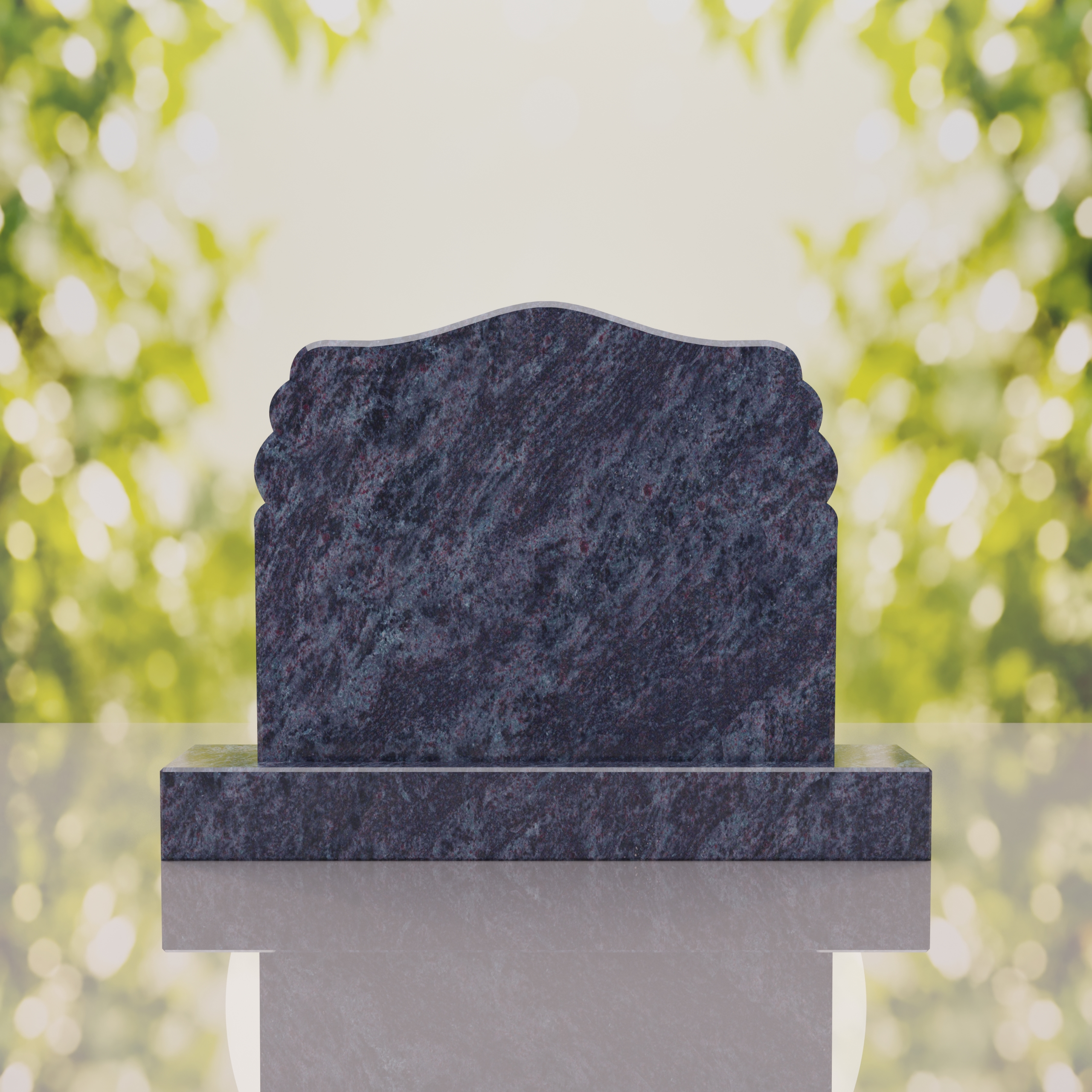Companion Scroll Shape Granite Headstone thumbnail 8