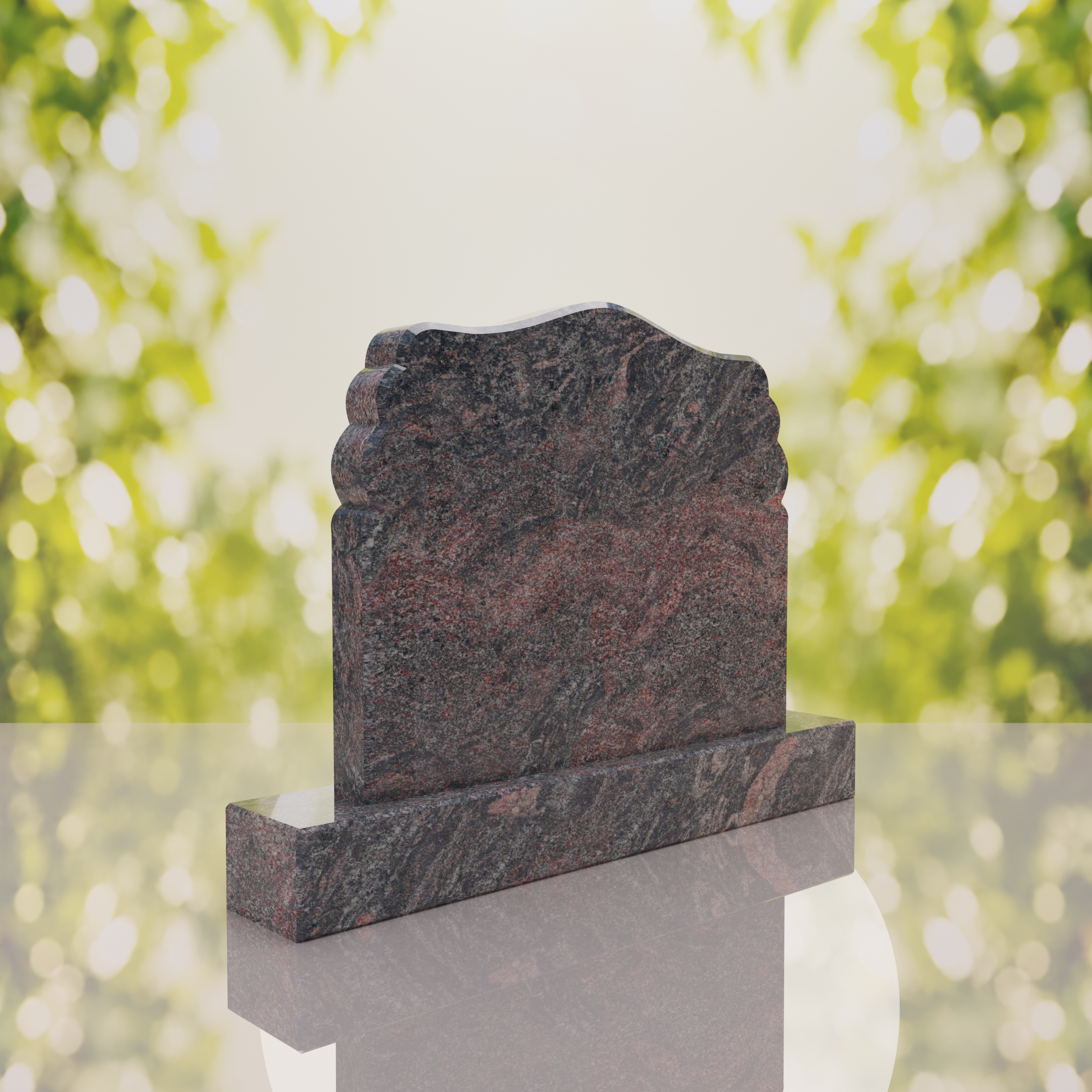 Companion Scroll Shape Granite Headstone thumbnail 4