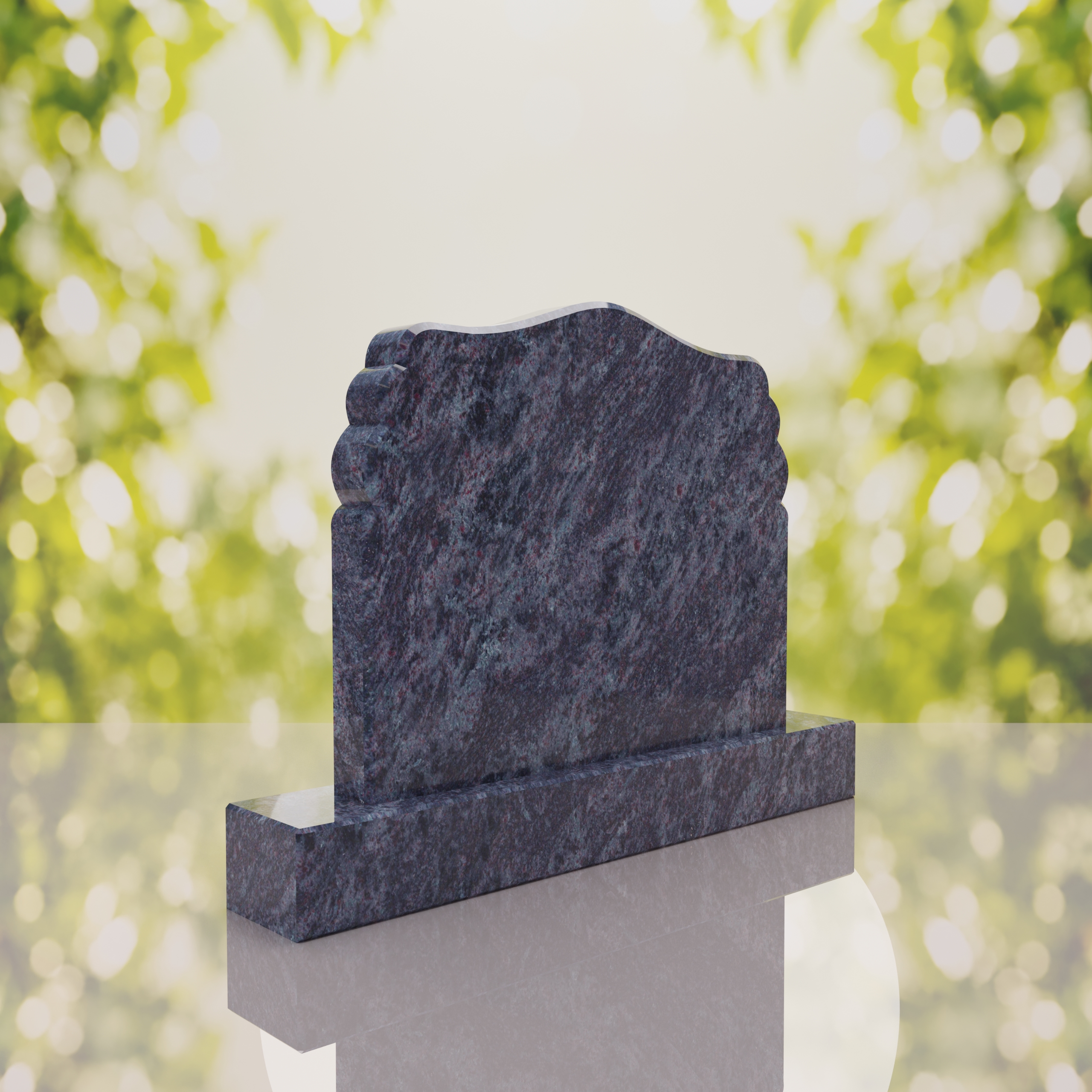 Companion Scroll Shape Granite Headstone thumbnail 7