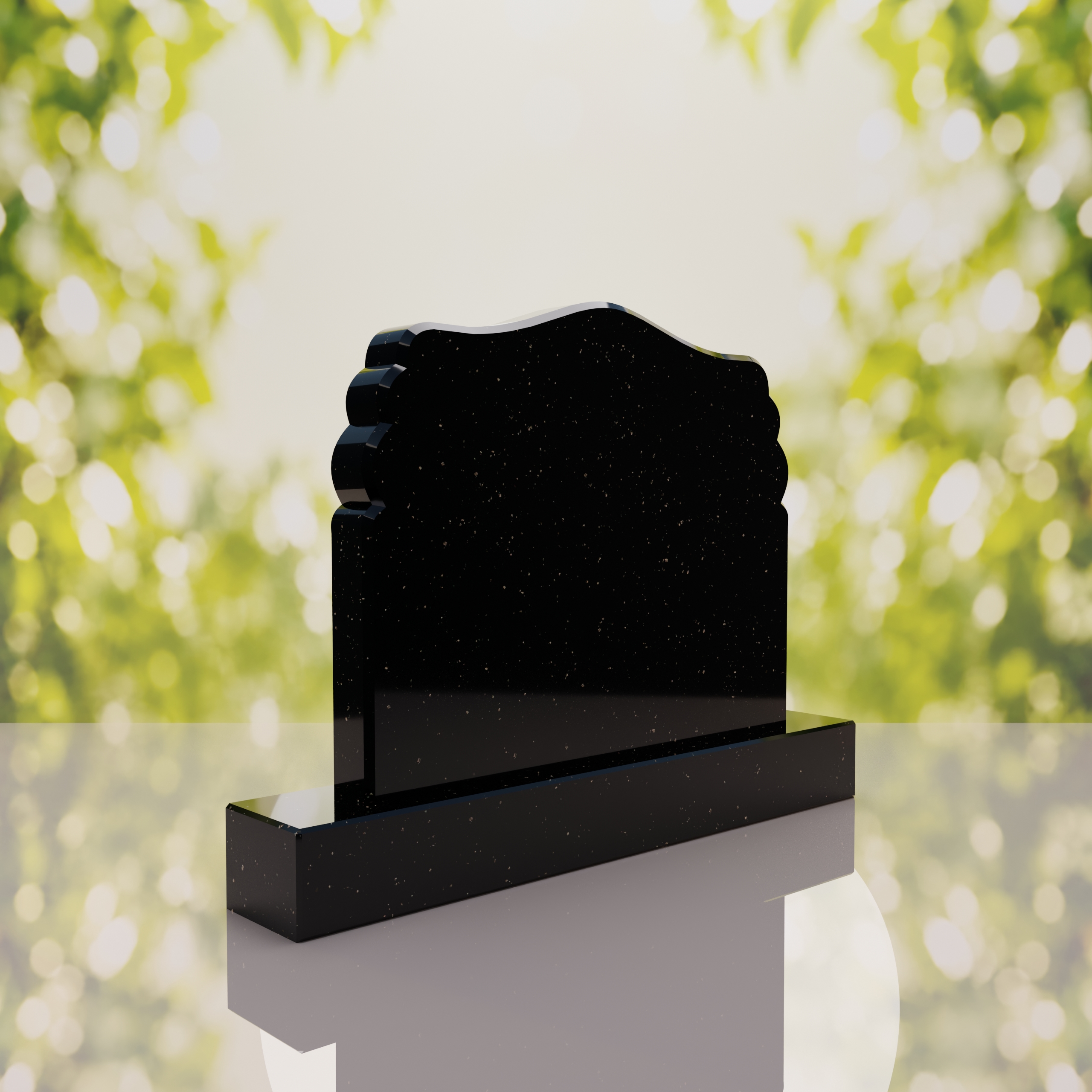 Companion Scroll Shape Granite Headstone thumbnail 13