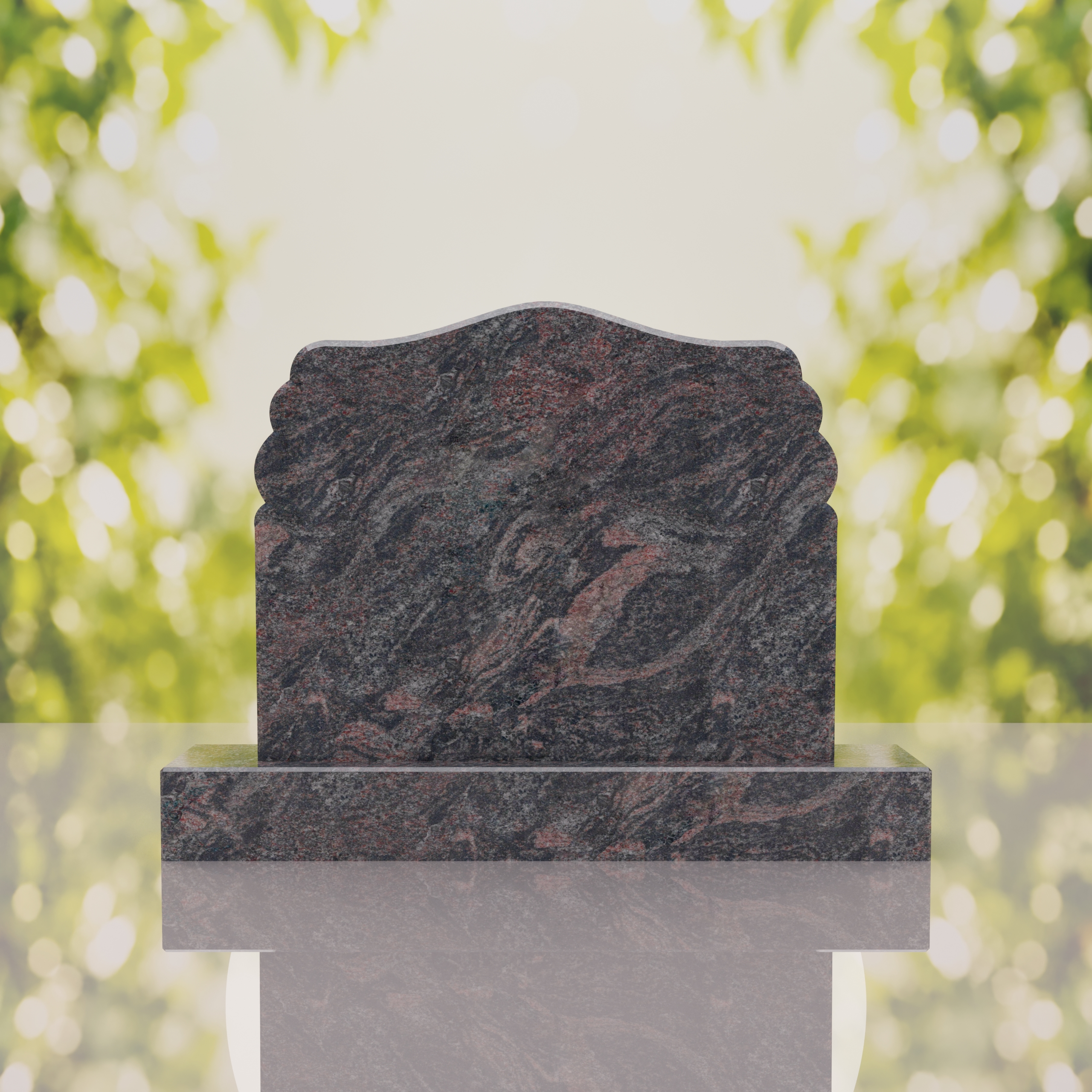 Companion Scroll Shape Granite Headstone thumbnail 6