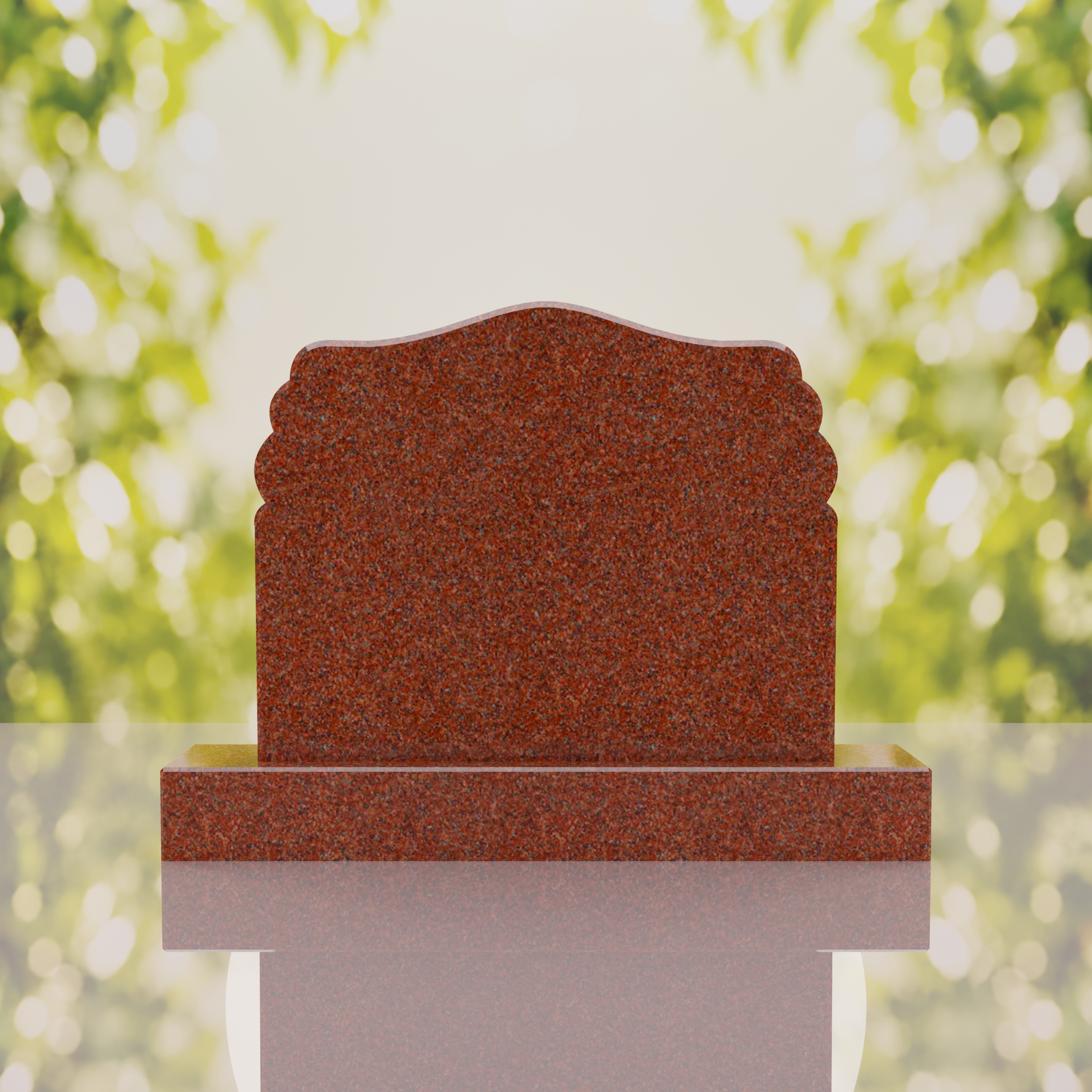 Companion Scroll Shape Granite Headstone thumbnail 2