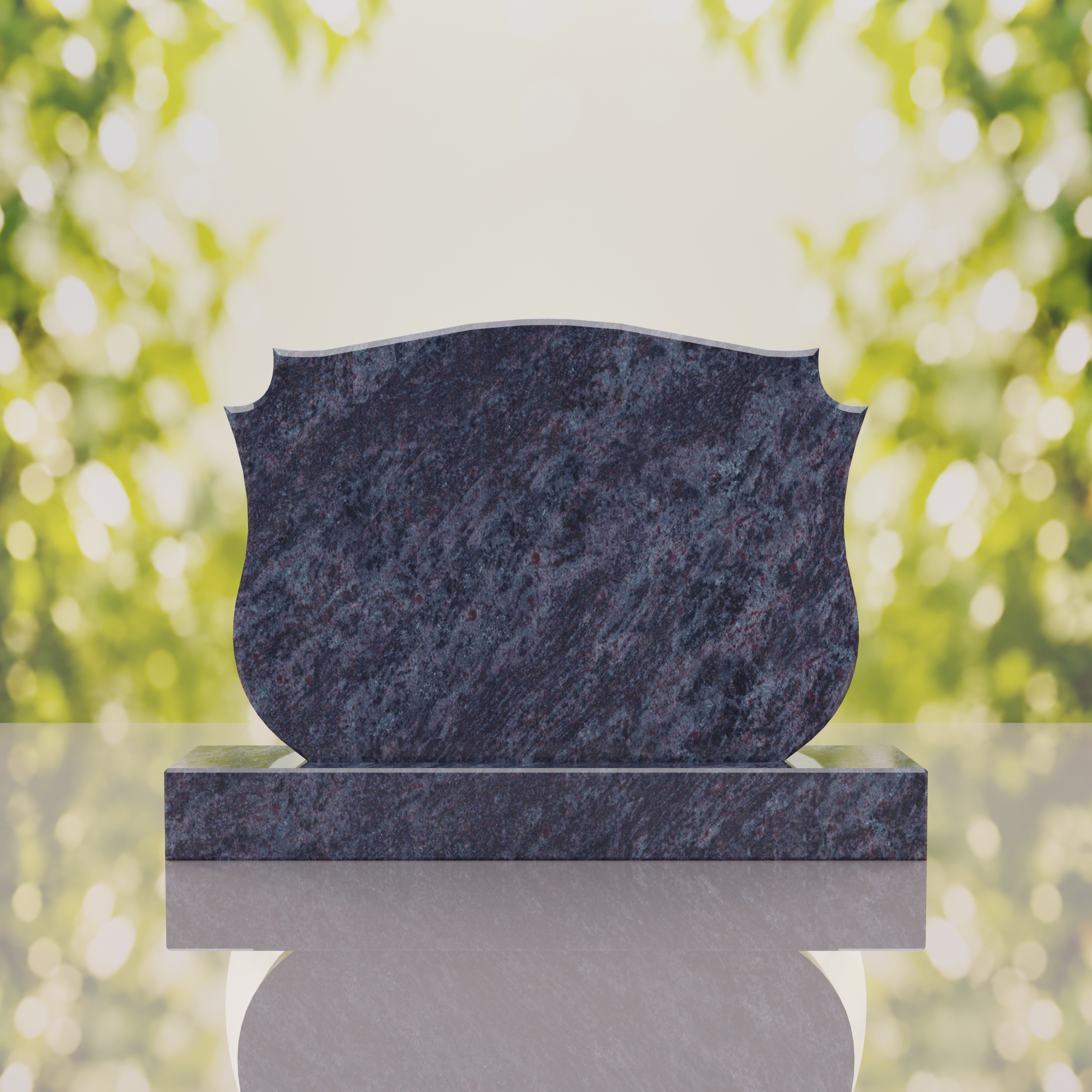 Companion Shield Shape Granite Headstone thumbnail 11