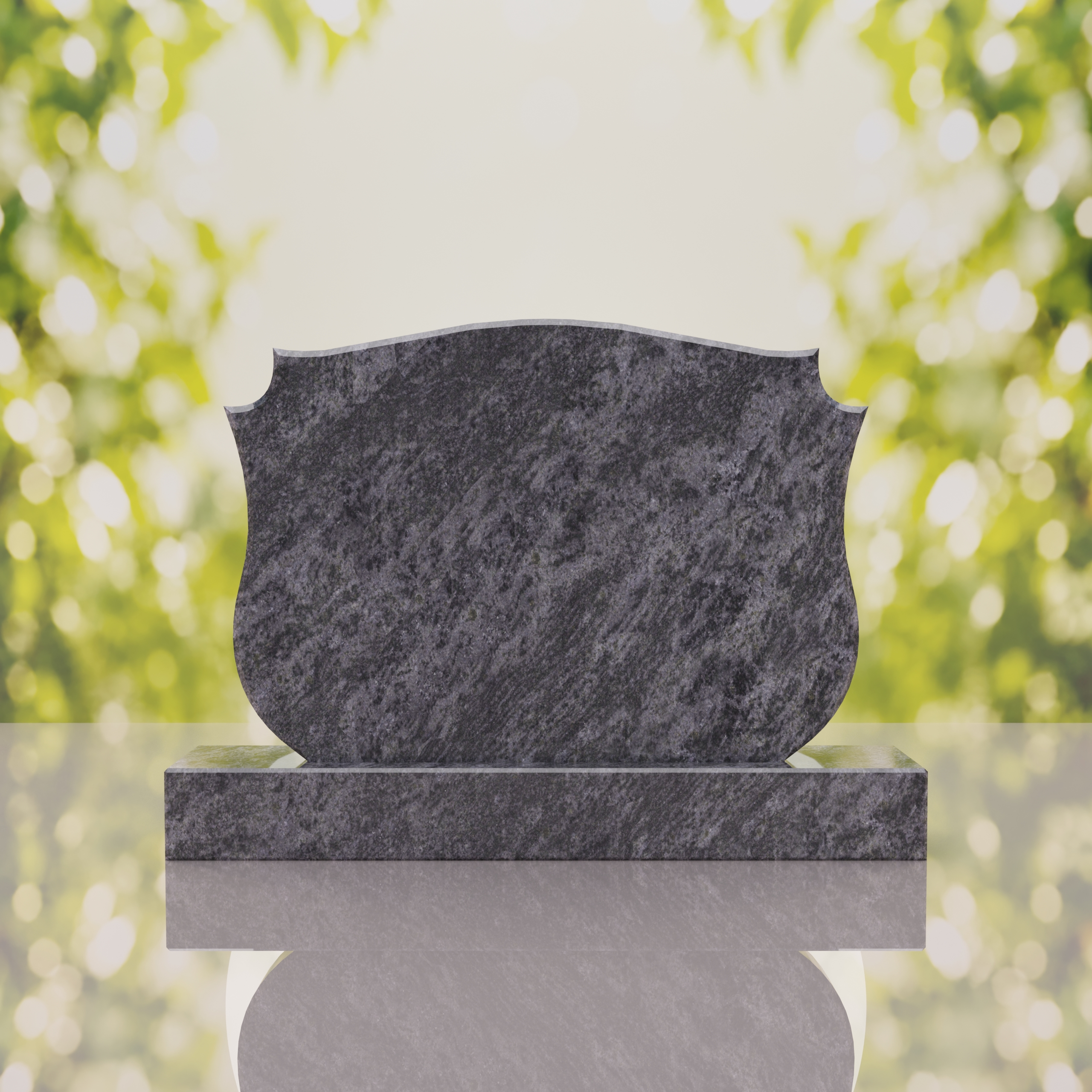 Companion Shield Shape Granite Headstone thumbnail 14