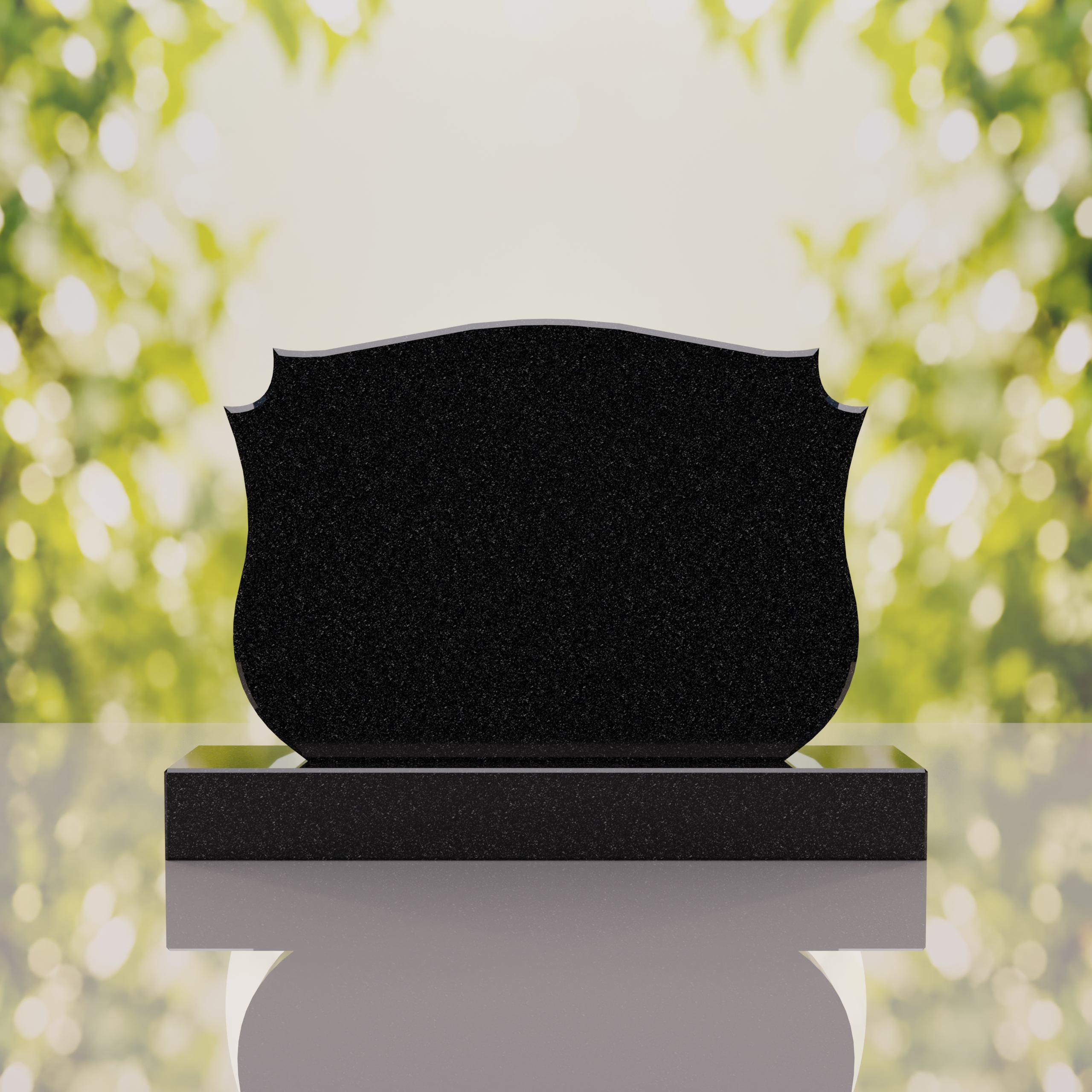 Companion Shield Shape Granite Headstone thumbnail 2