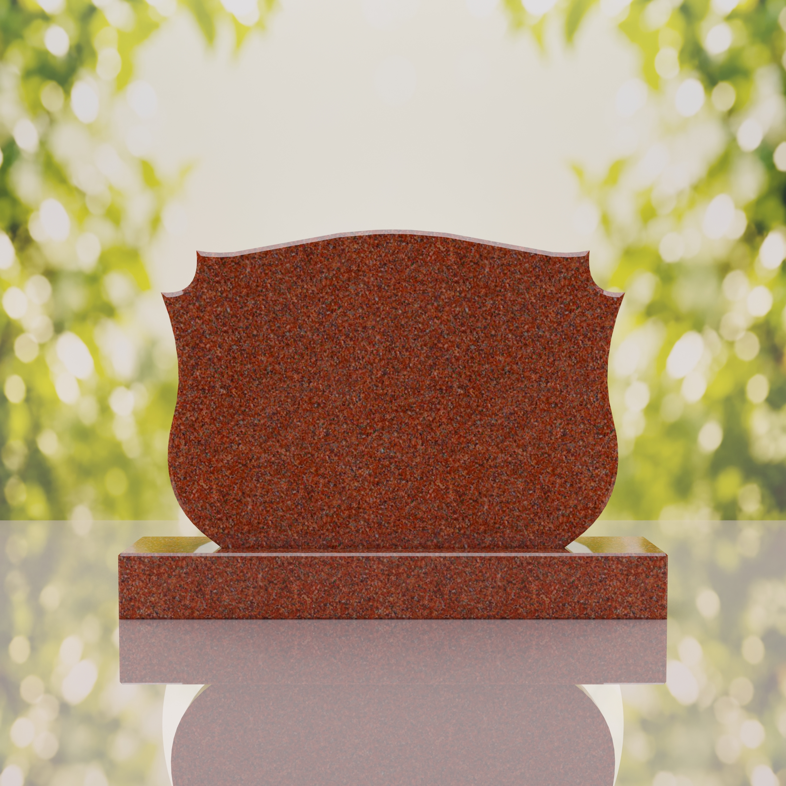 Companion Shield Shape Granite Headstone thumbnail 5