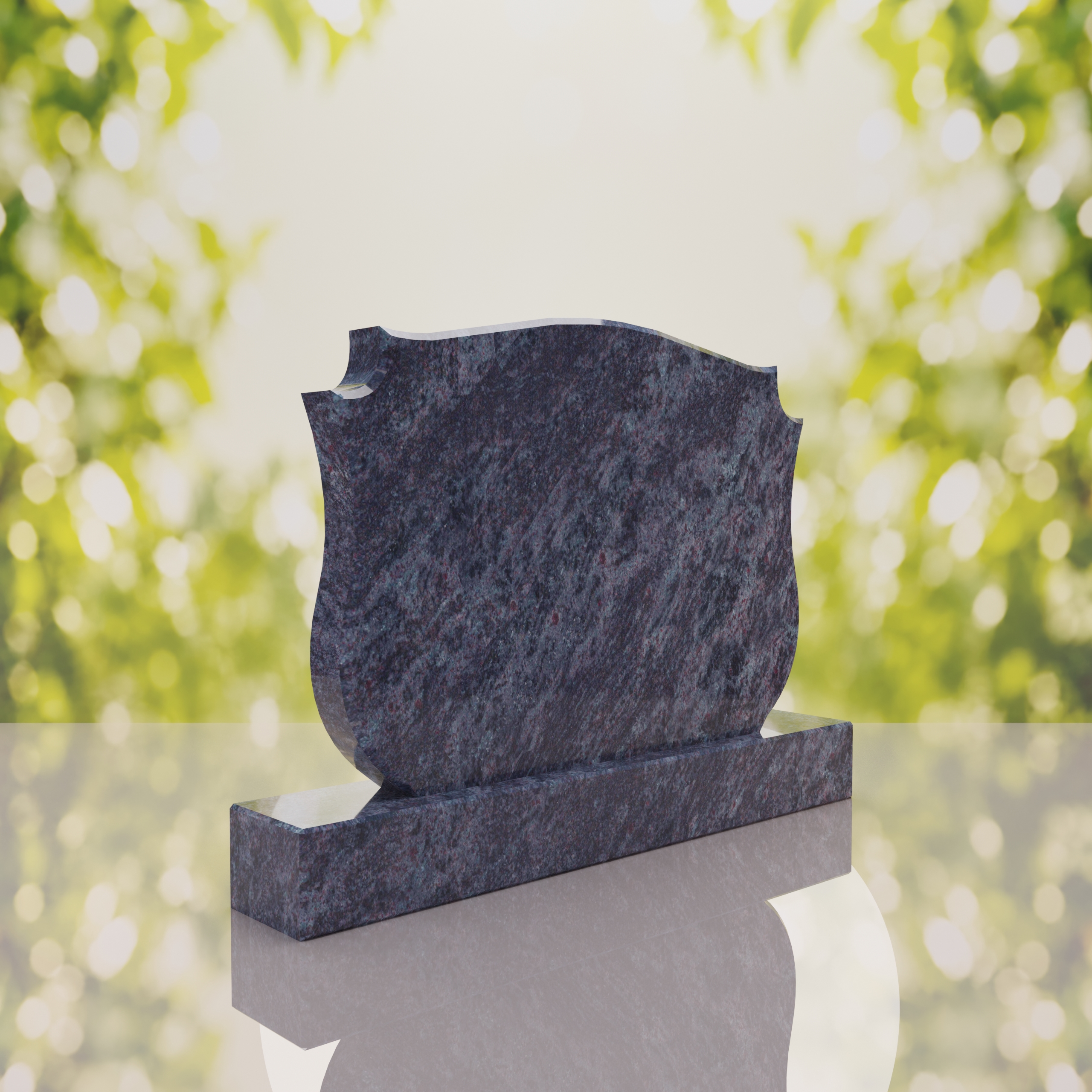 Companion Shield Shape Granite Headstone thumbnail 10