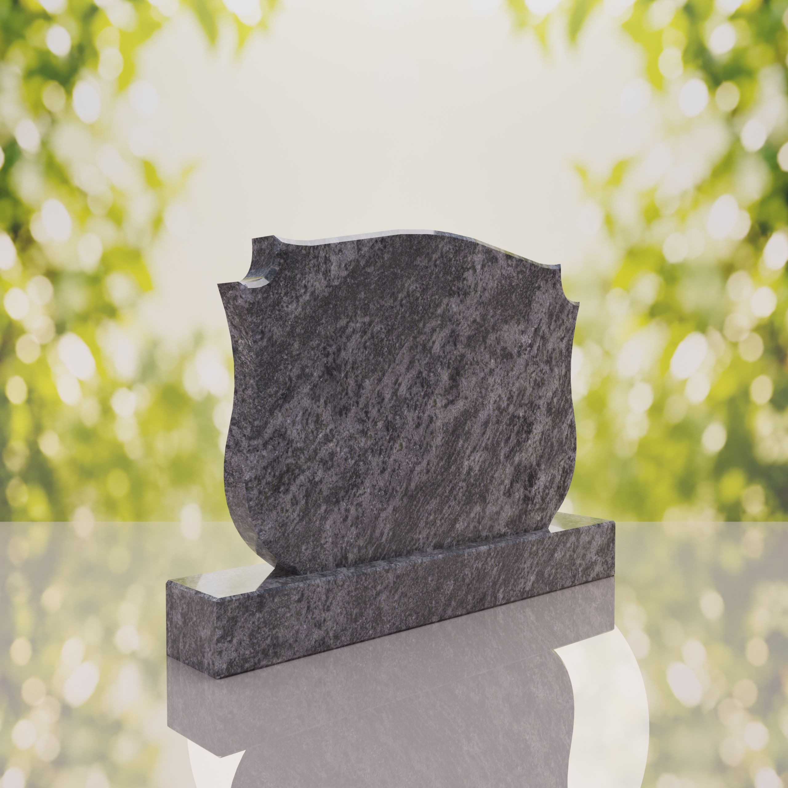 Companion Shield Shape Granite Headstone thumbnail 13