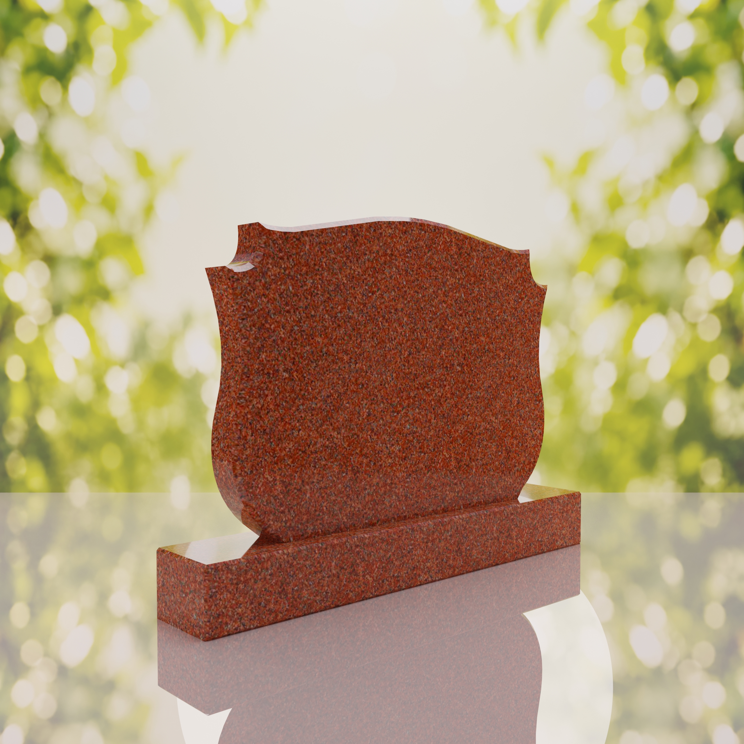 Companion Shield Shape Granite Headstone thumbnail 4
