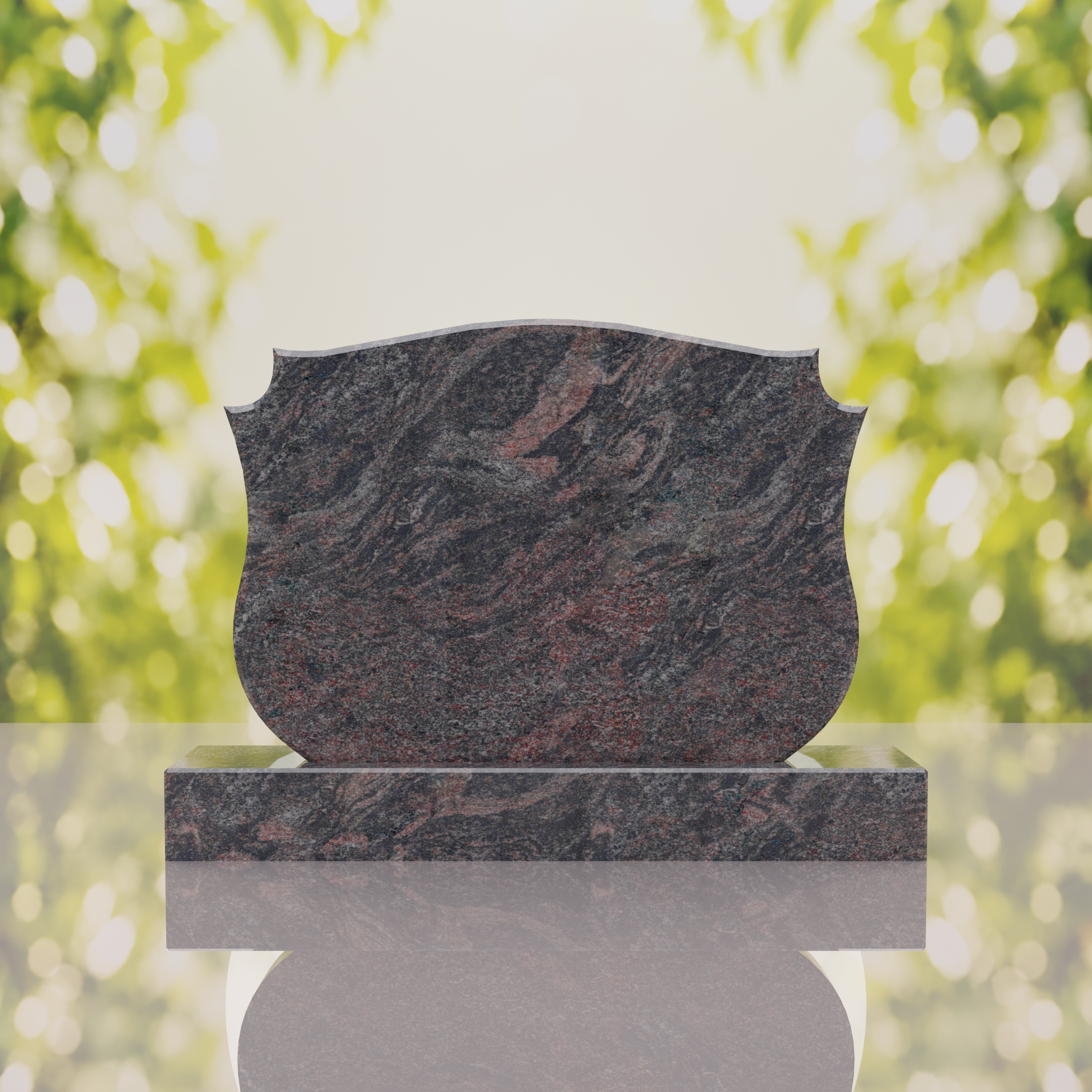 Companion Shield Shape Granite Headstone thumbnail 9