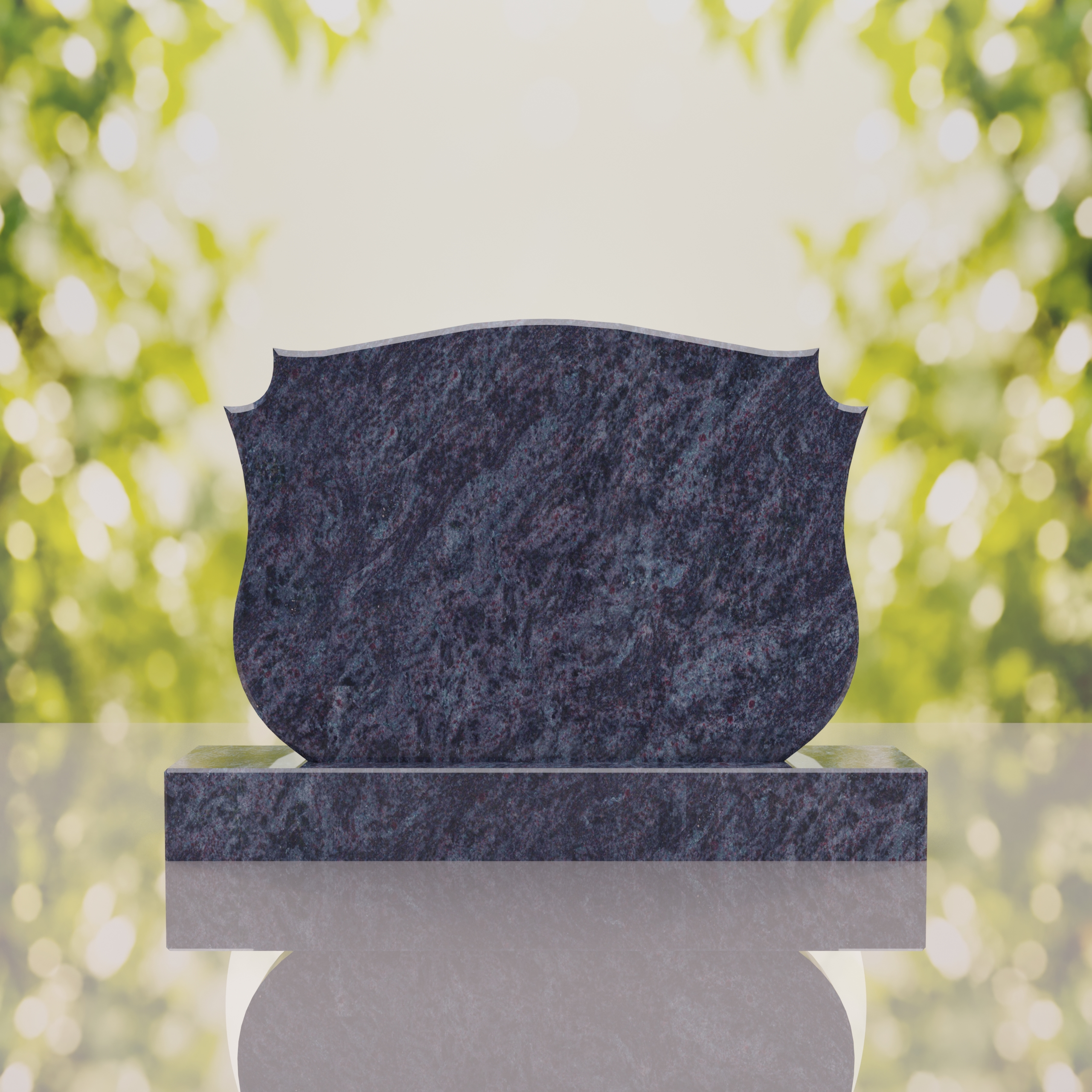 Companion Shield Shape Granite Headstone thumbnail 12