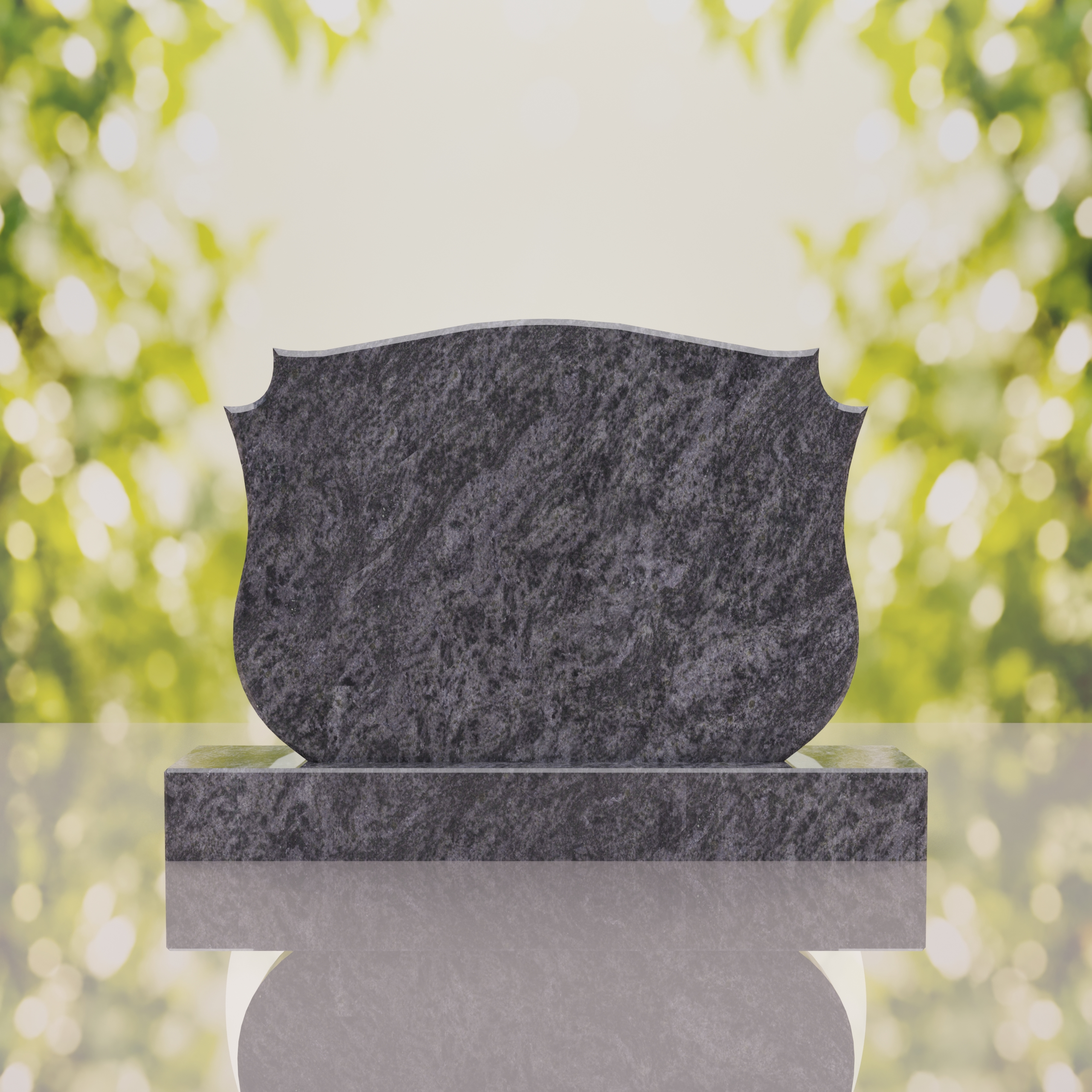 Companion Shield Shape Granite Headstone thumbnail 15
