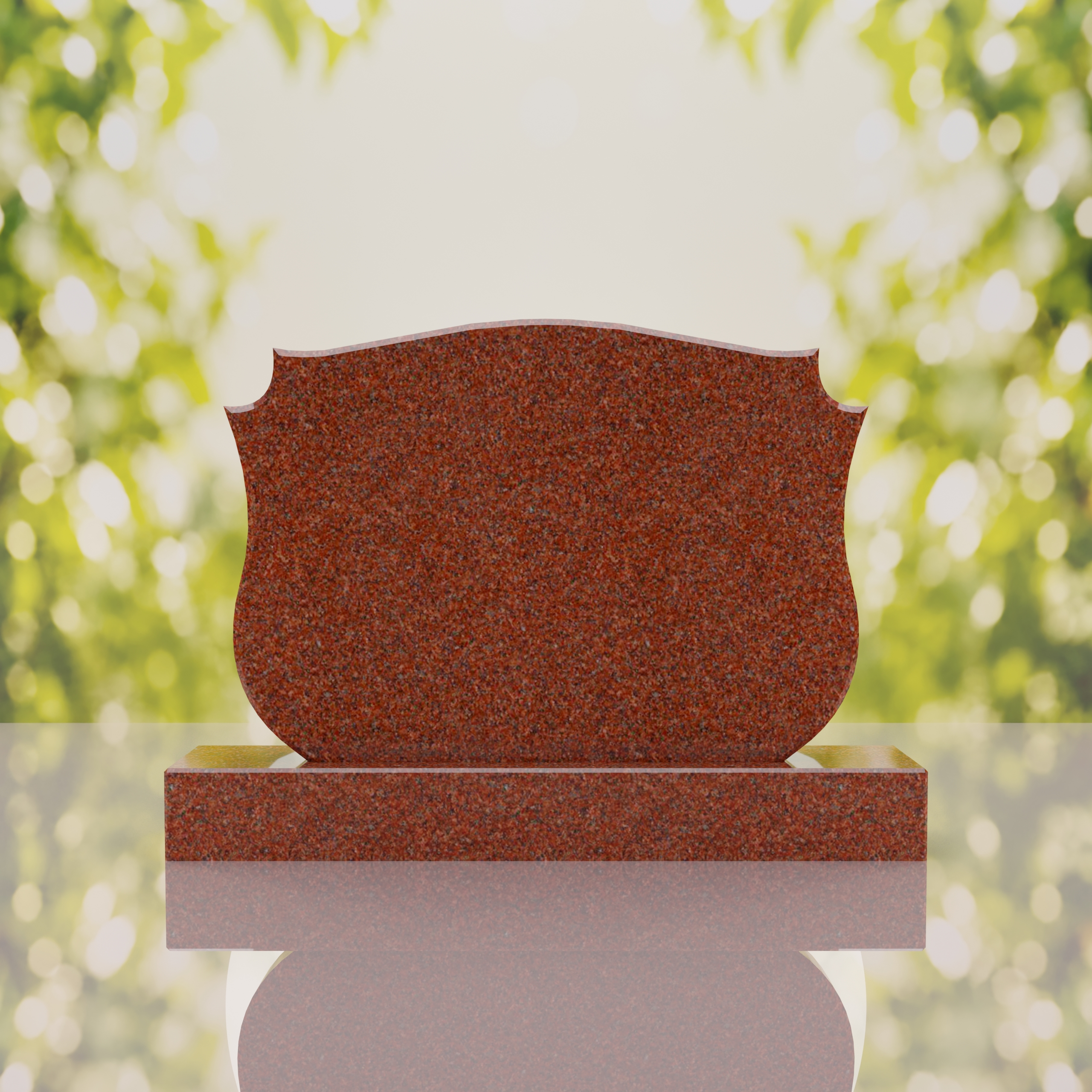 Companion Shield Shape Granite Headstone thumbnail 6