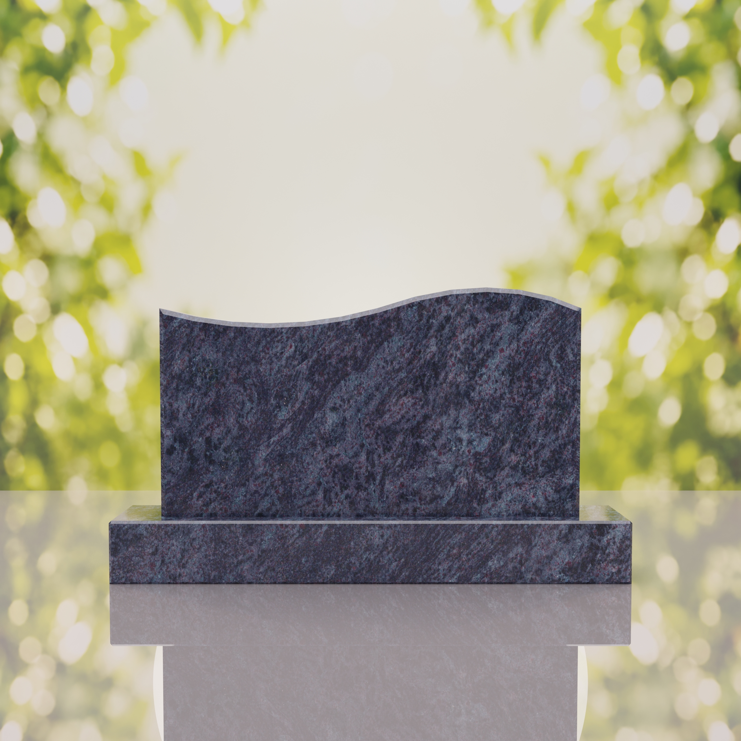 Companion Wave Top Granite Headstone thumbnail 14