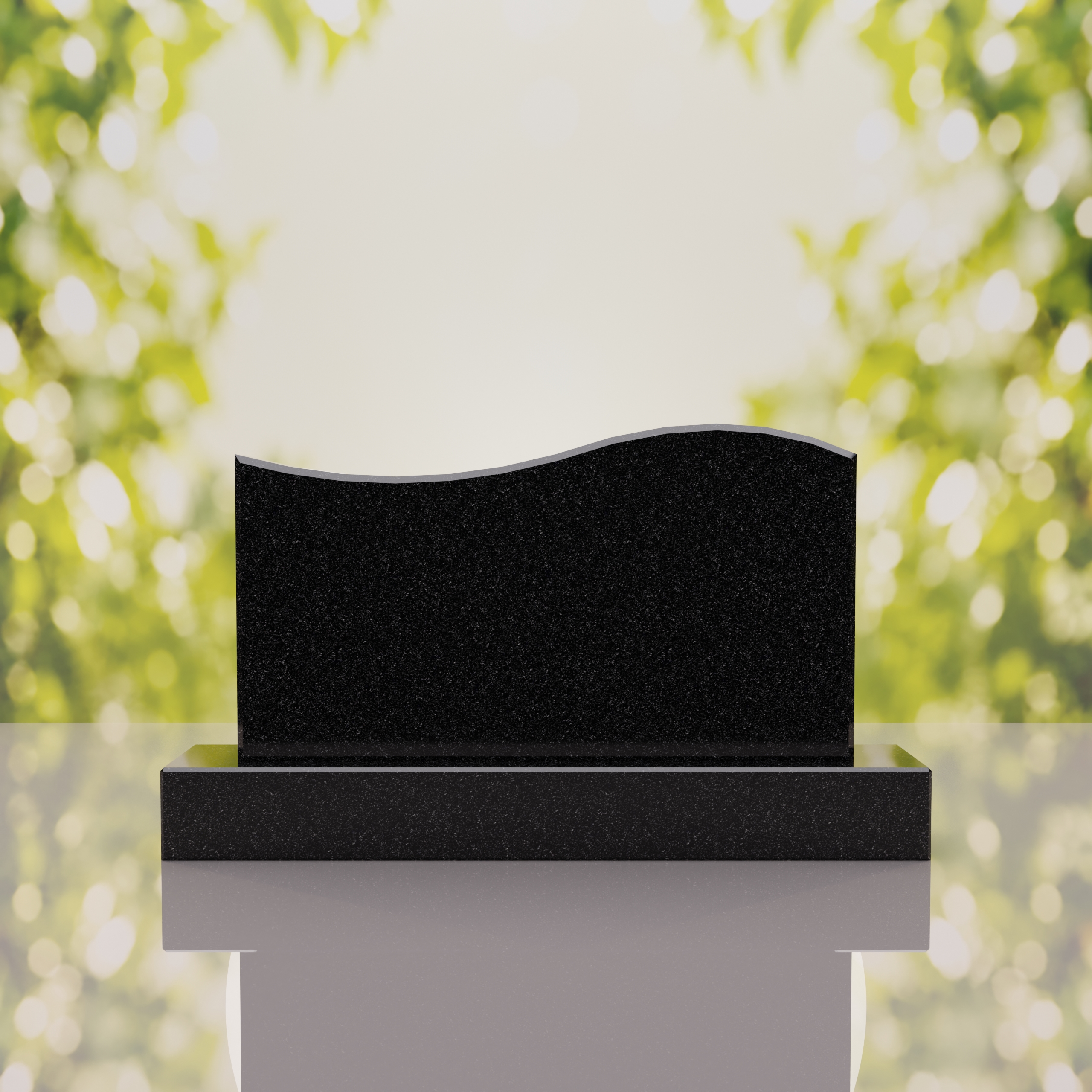 Companion Wave Top Granite Headstone thumbnail 11