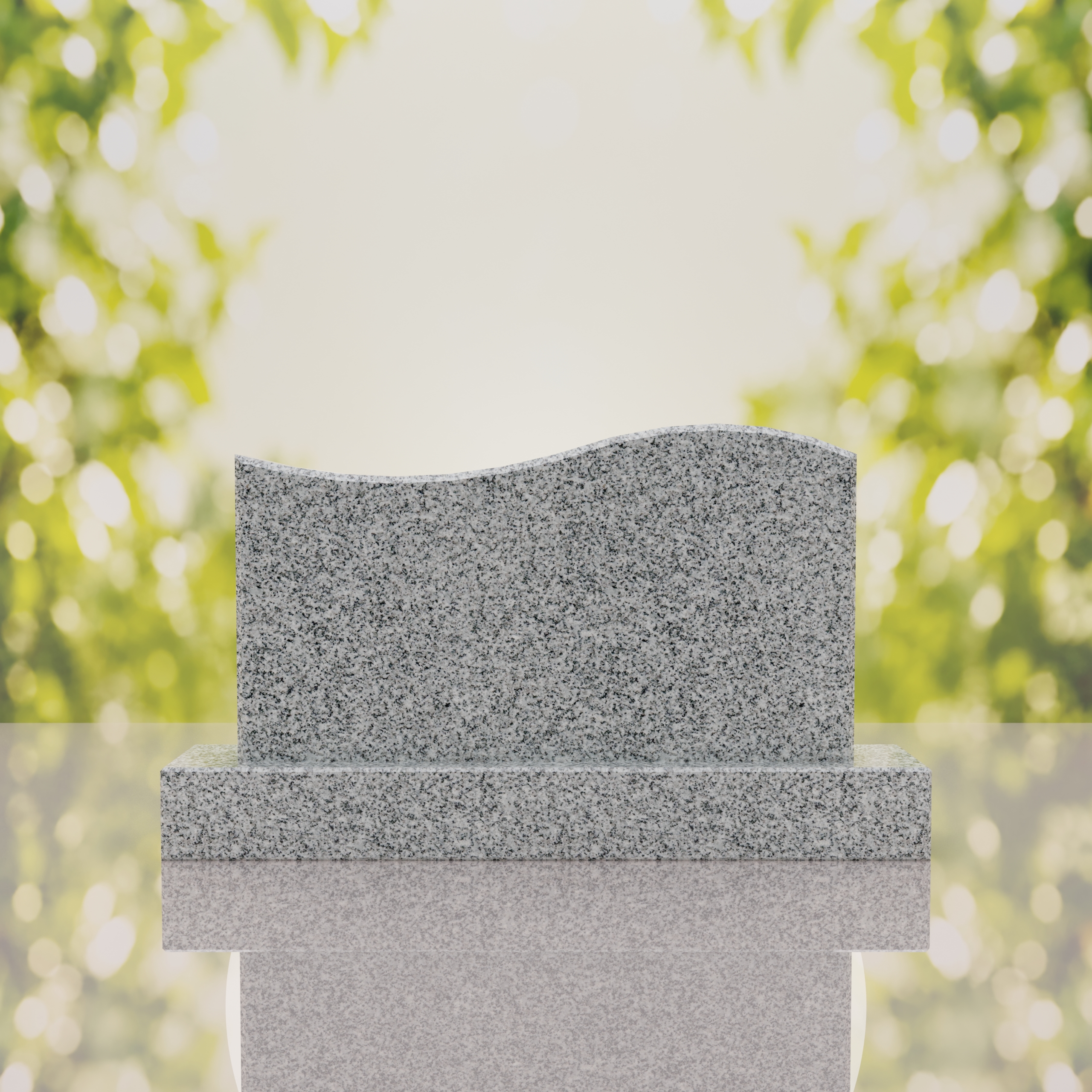 Companion Wave Top Granite Headstone thumbnail 2