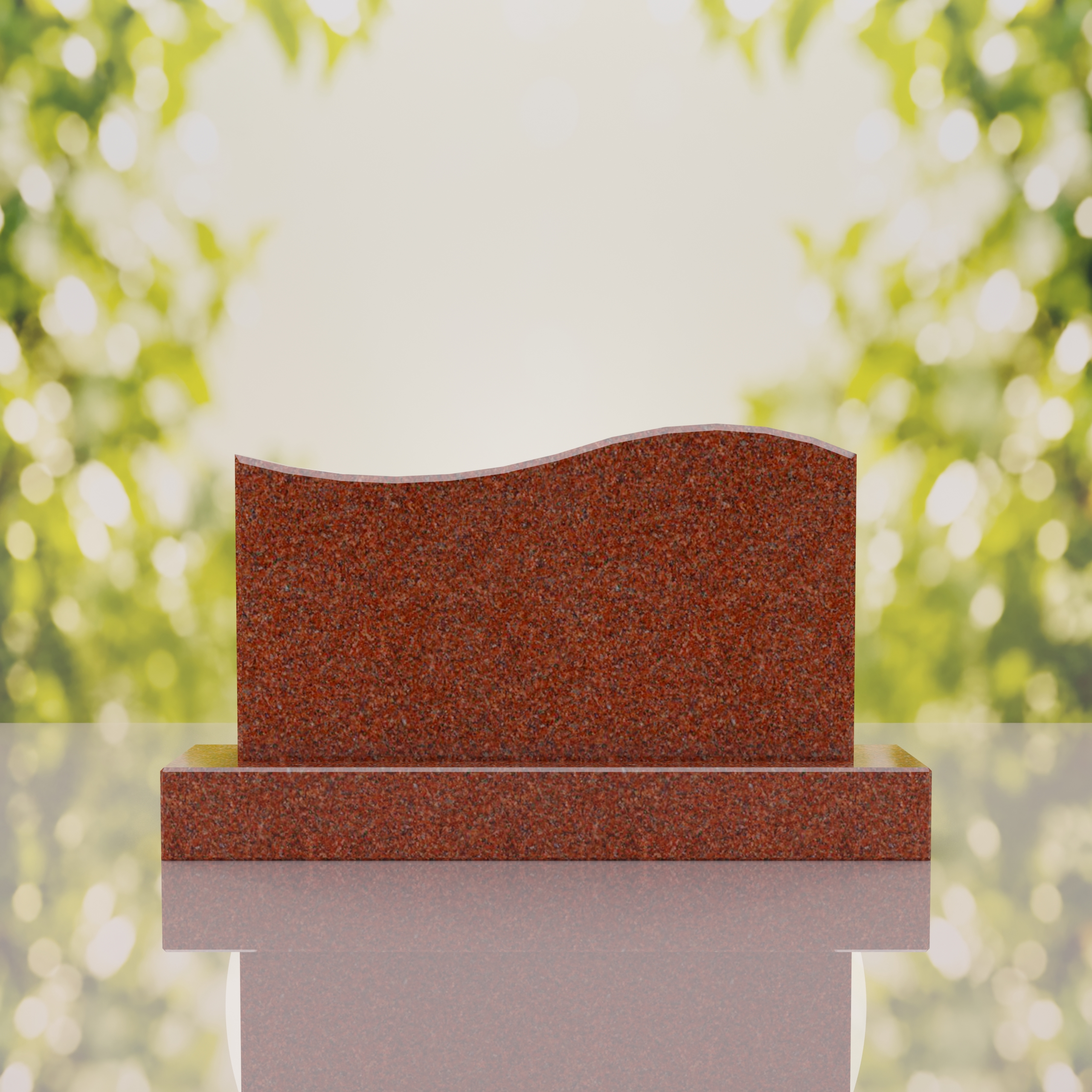 Companion Wave Top Granite Headstone thumbnail 5
