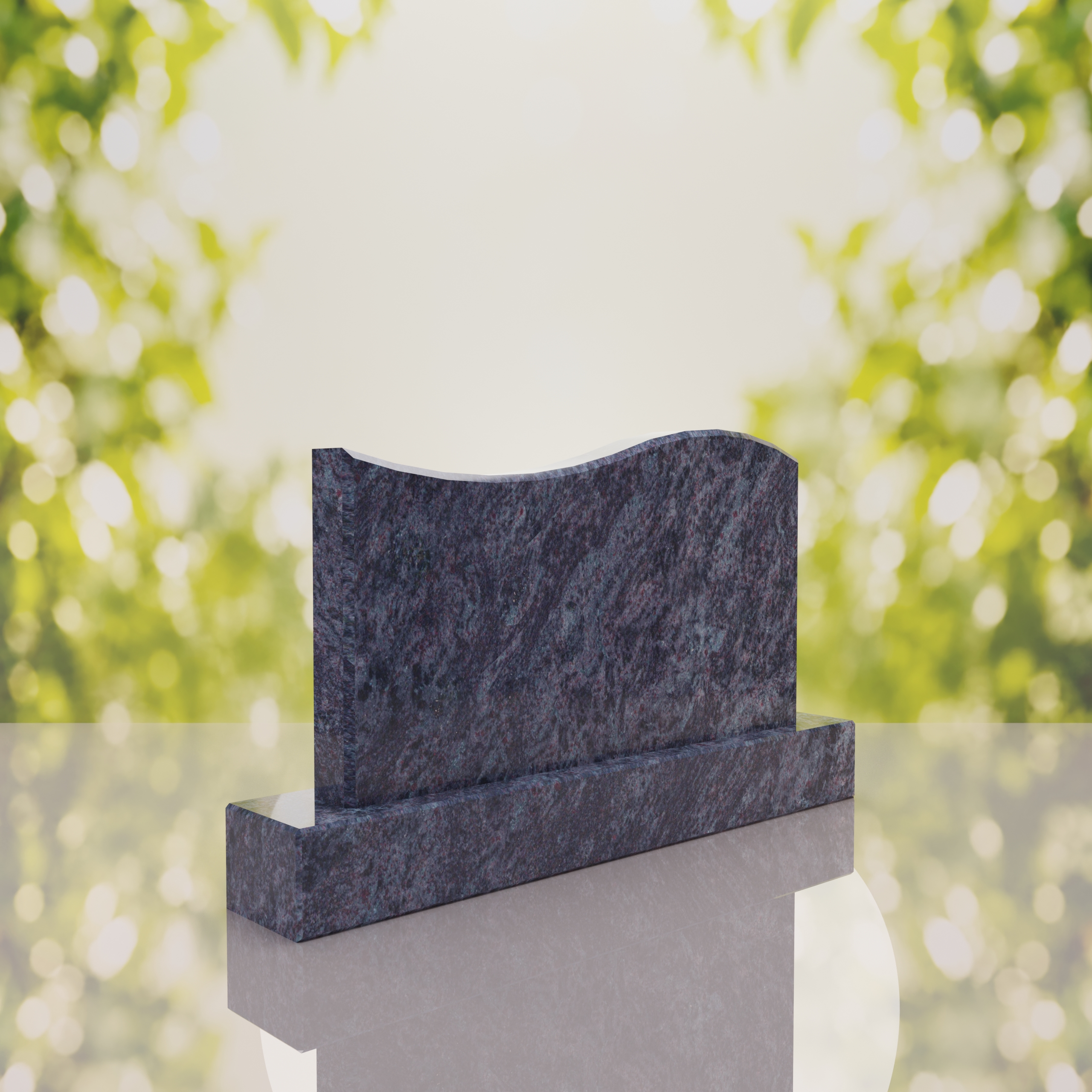 Companion Wave Top Granite Headstone thumbnail 13