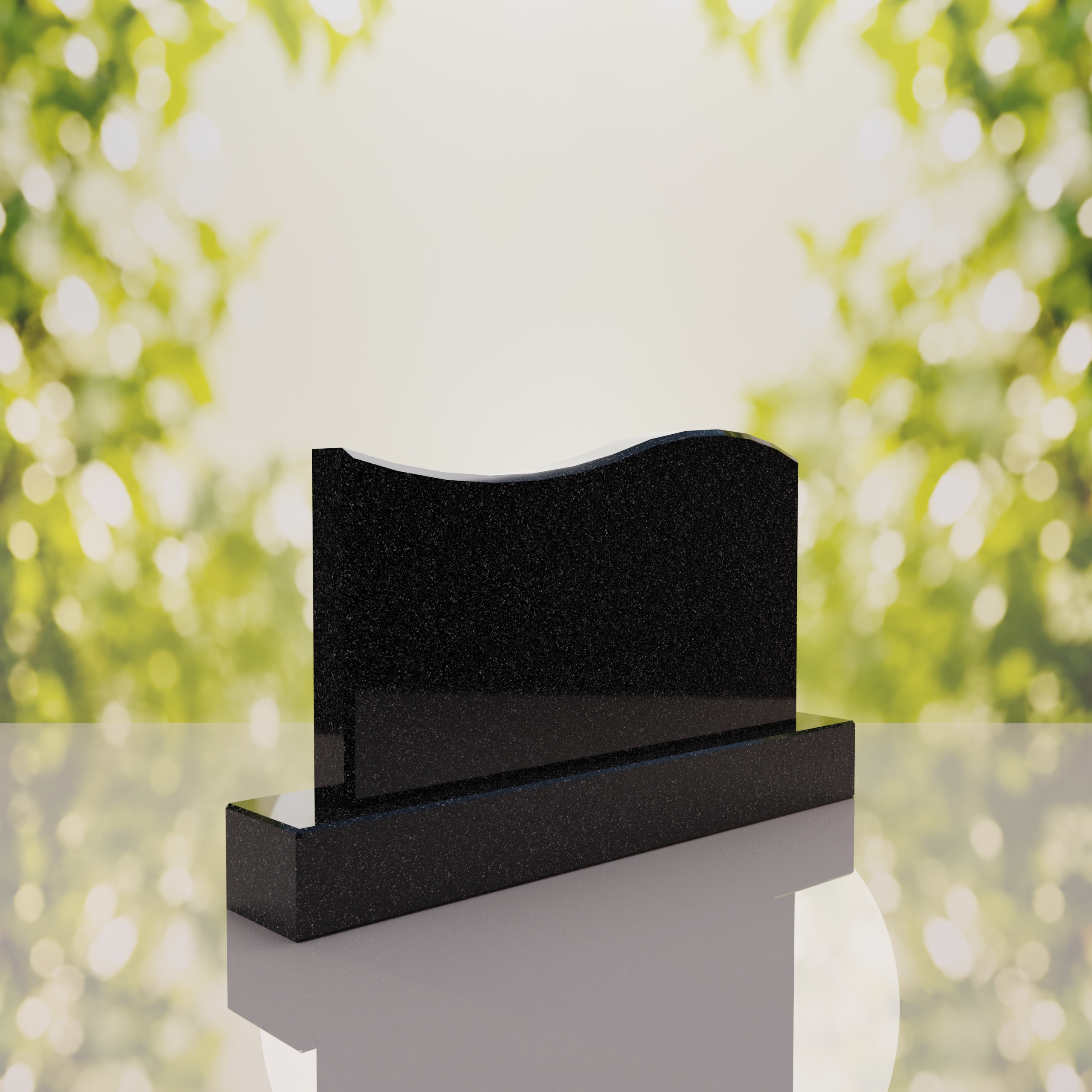 Companion Wave Top Granite Headstone thumbnail 10