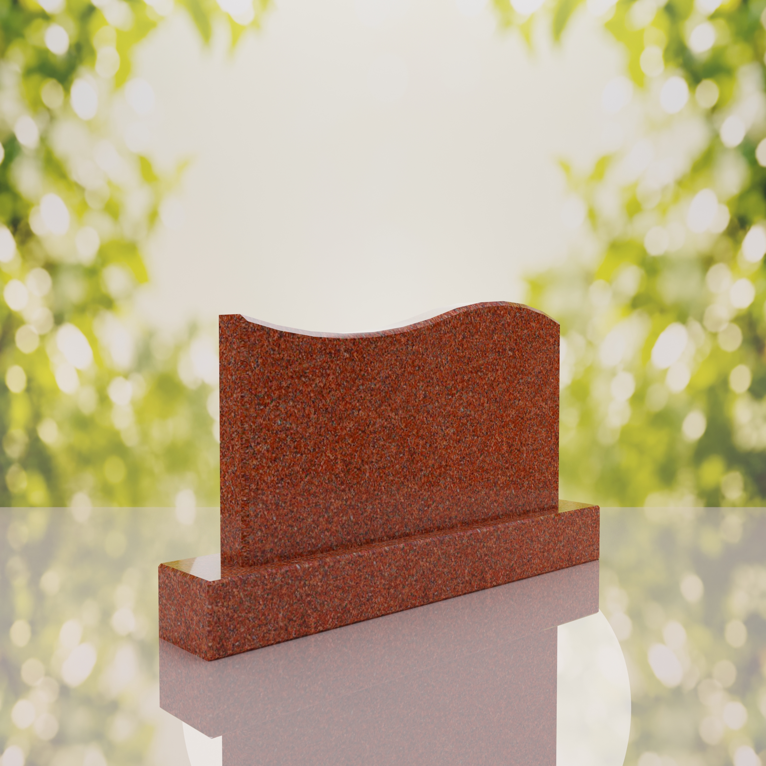 Companion Wave Top Granite Headstone thumbnail 4