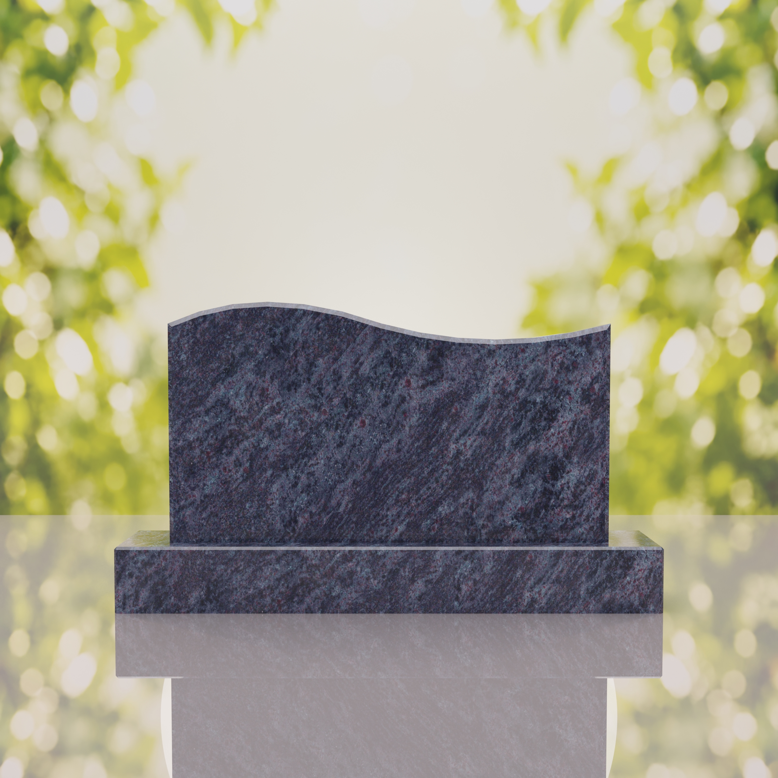 Companion Wave Top Granite Headstone thumbnail 15