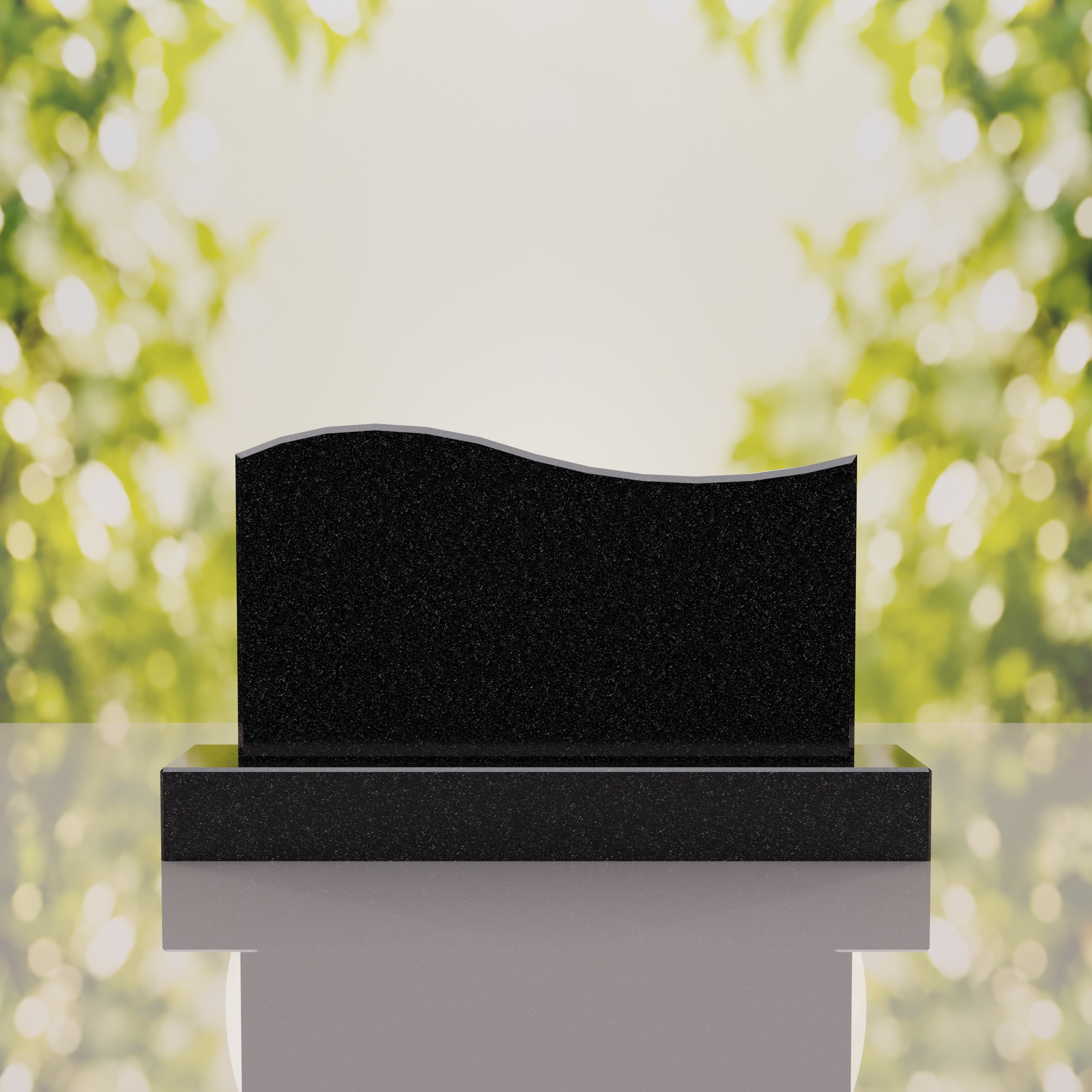 Companion Wave Top Granite Headstone thumbnail 12