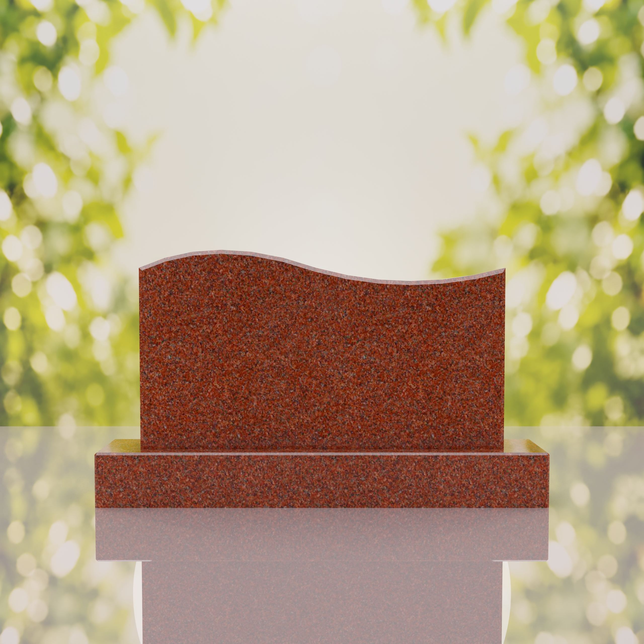 Companion Wave Top Granite Headstone thumbnail 6