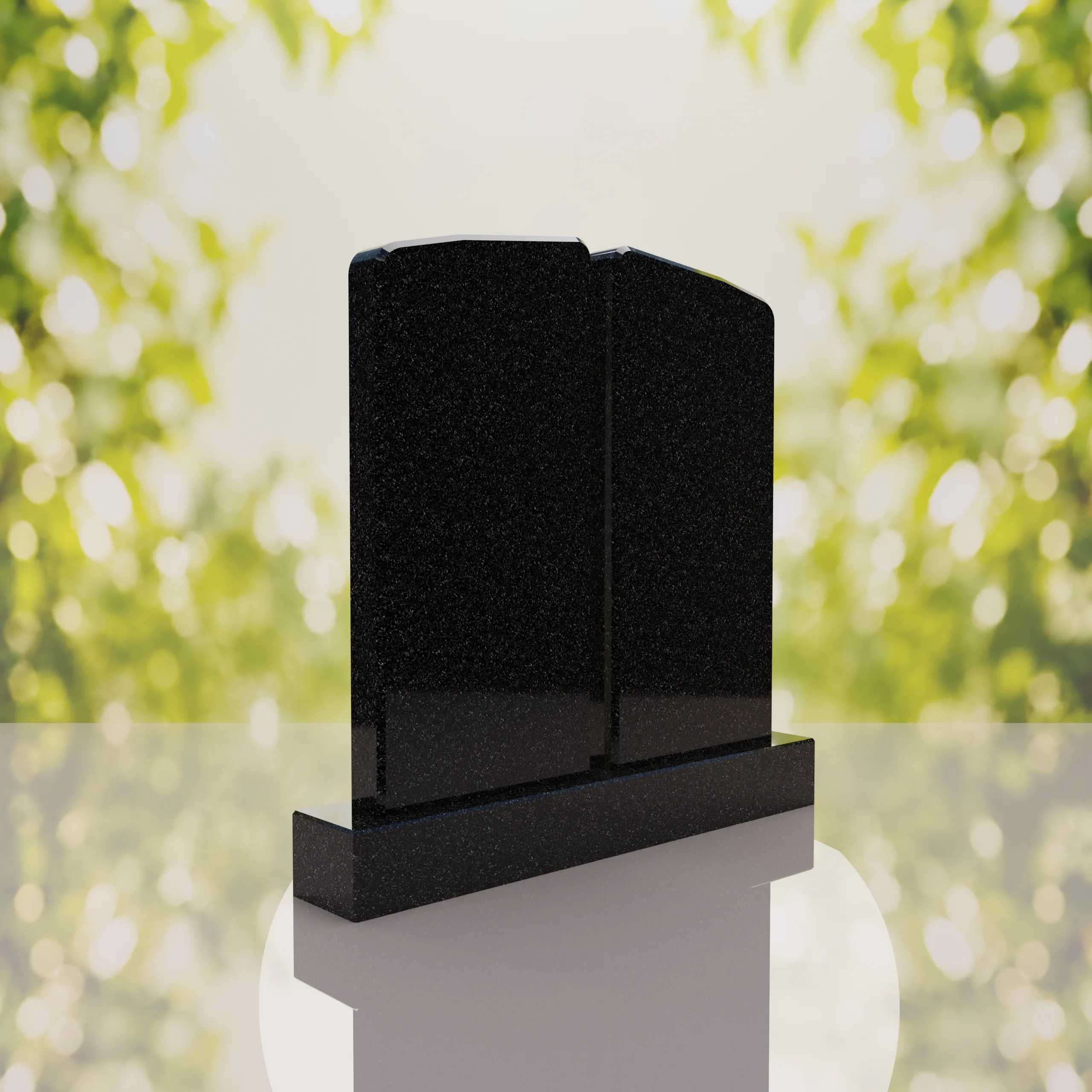 Companion Rounded Top Granite Headstone