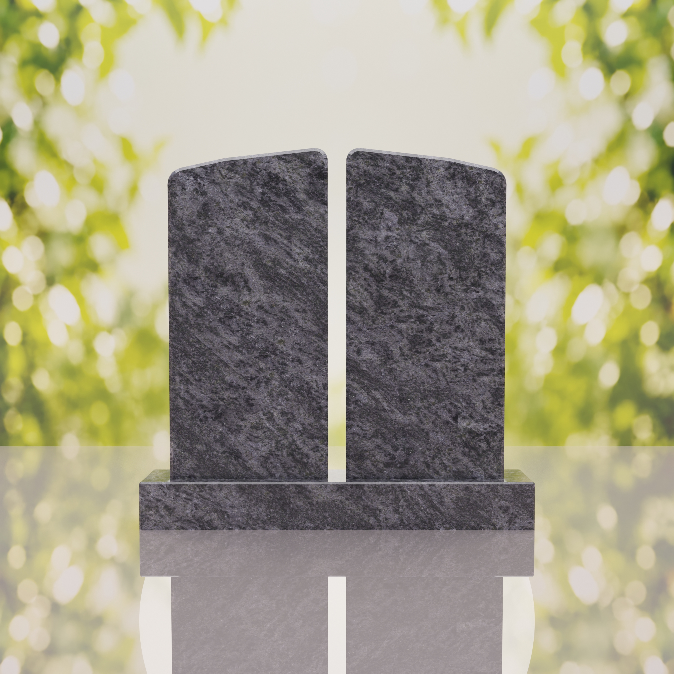 Companion Rounded Top Granite Headstone thumbnail 4