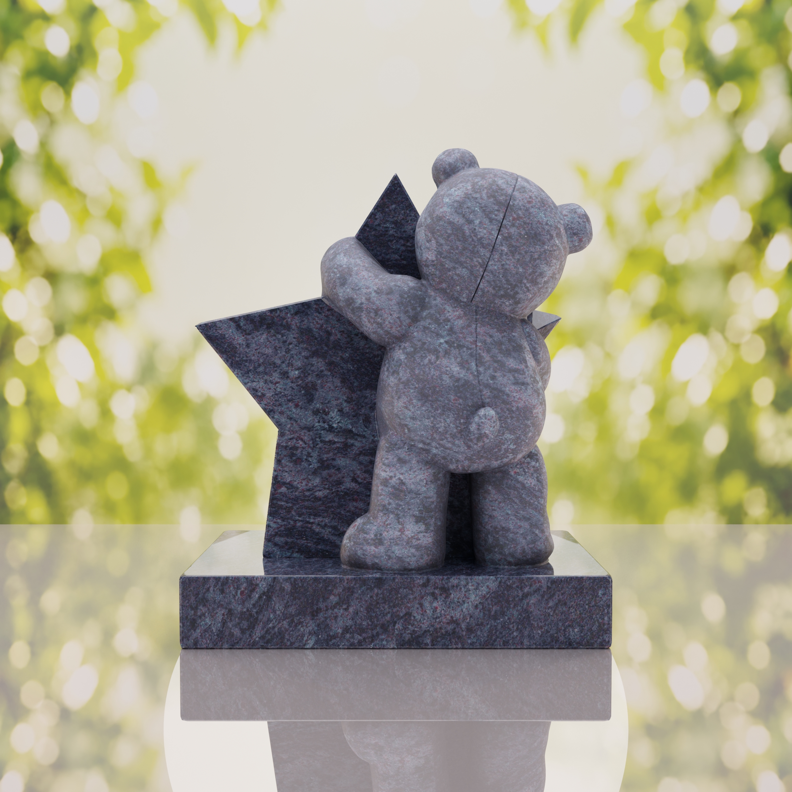 Teddy Bear & Star Shape Children’s Granite Headstone thumbnail 15