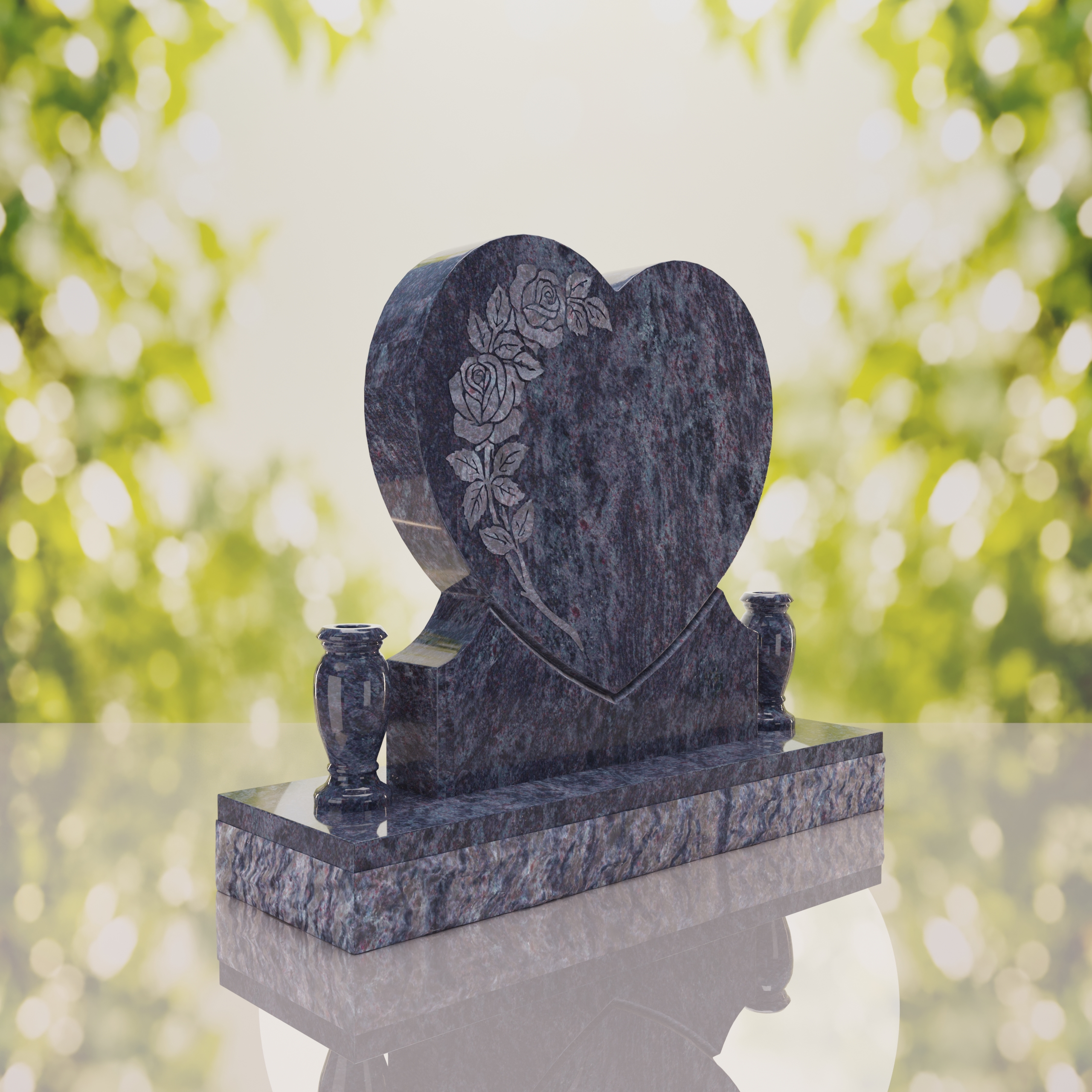 Rose Heart Headstone thumbnail 13
