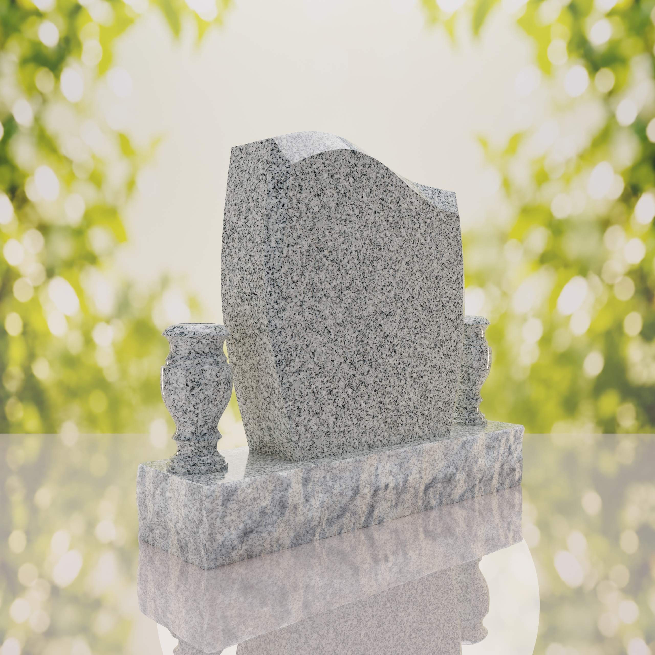 Wave Upright Headstone thumbnail 8