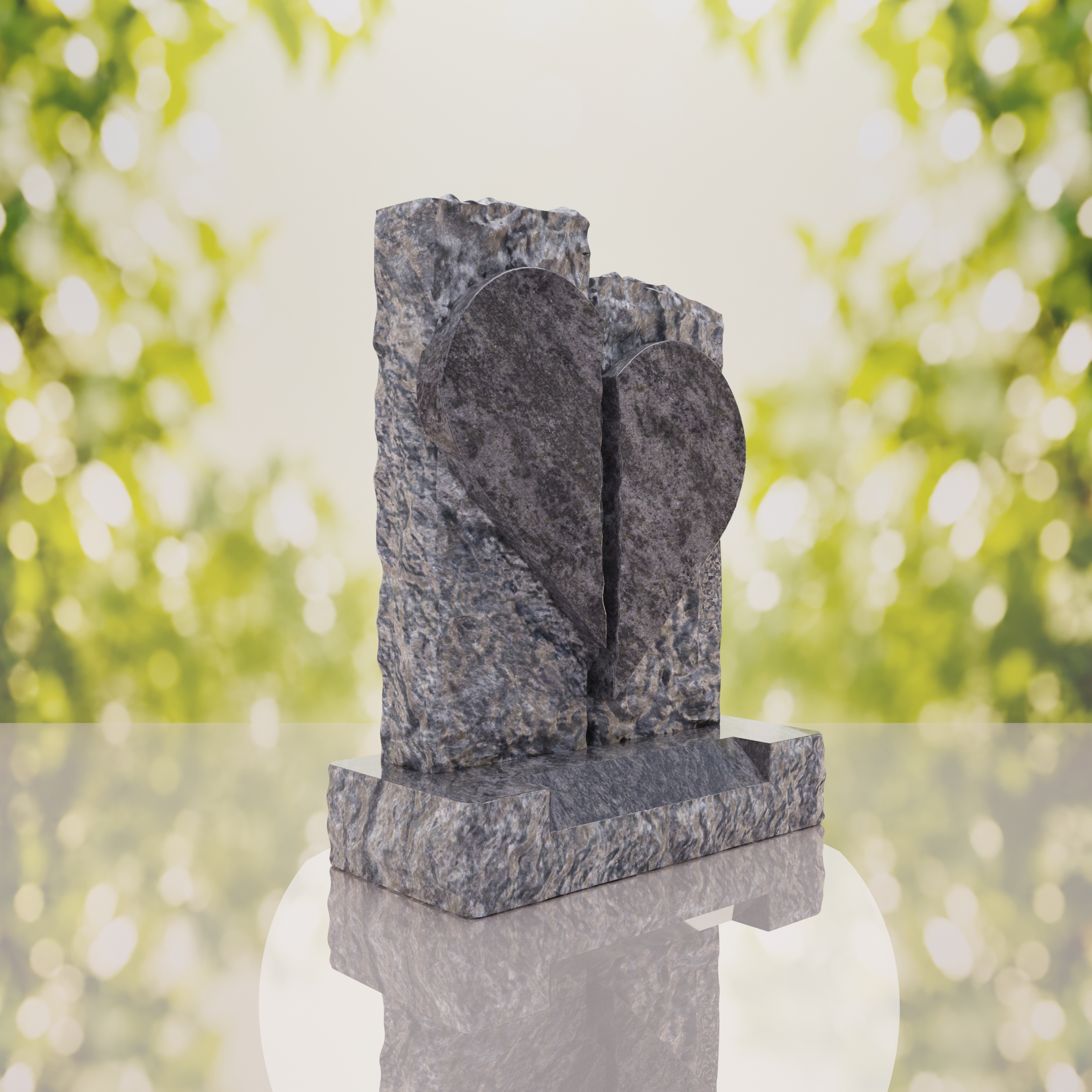 Broken Heart Companion Headstone thumbnail 2