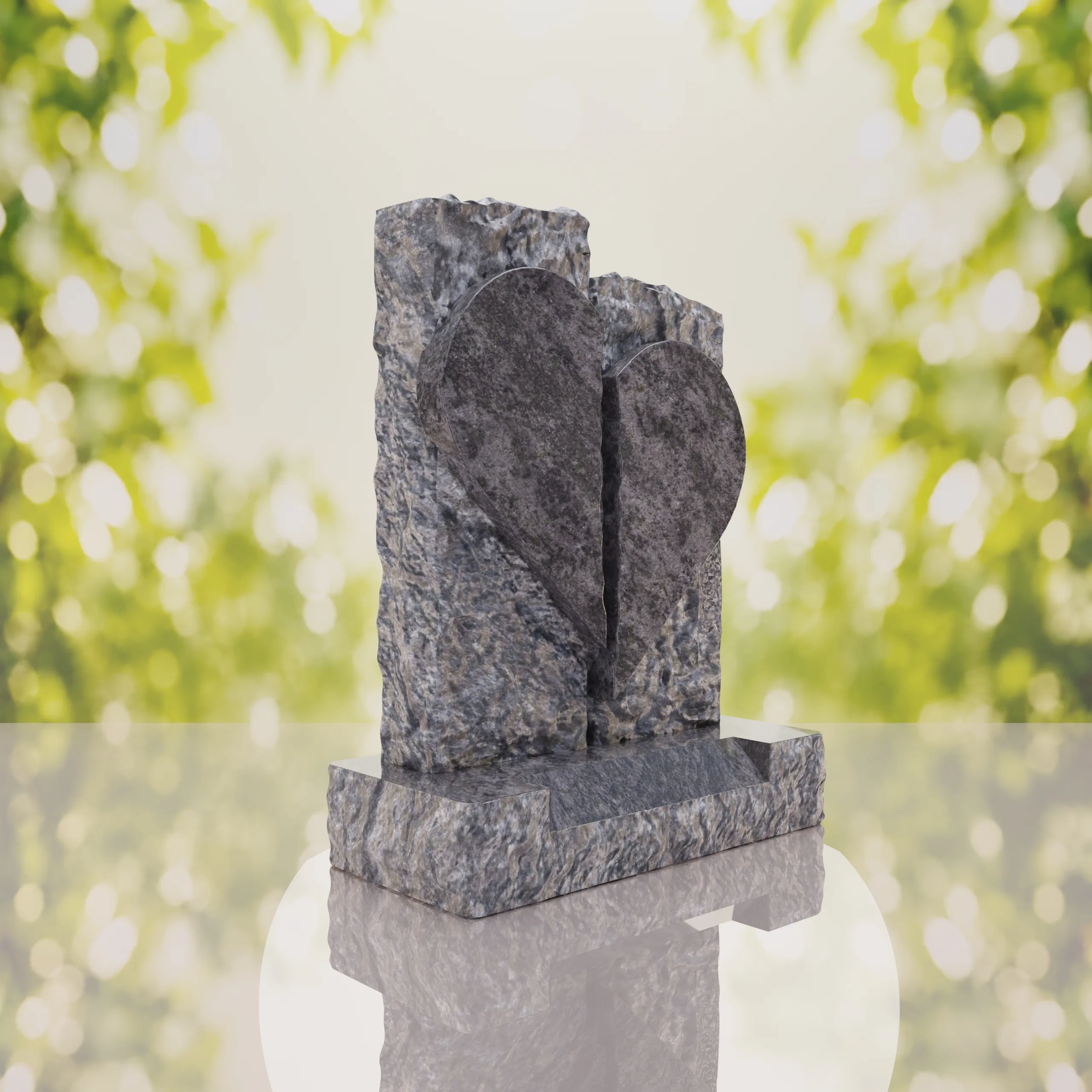 Broken Heart Companion Headstone thumbnail 2