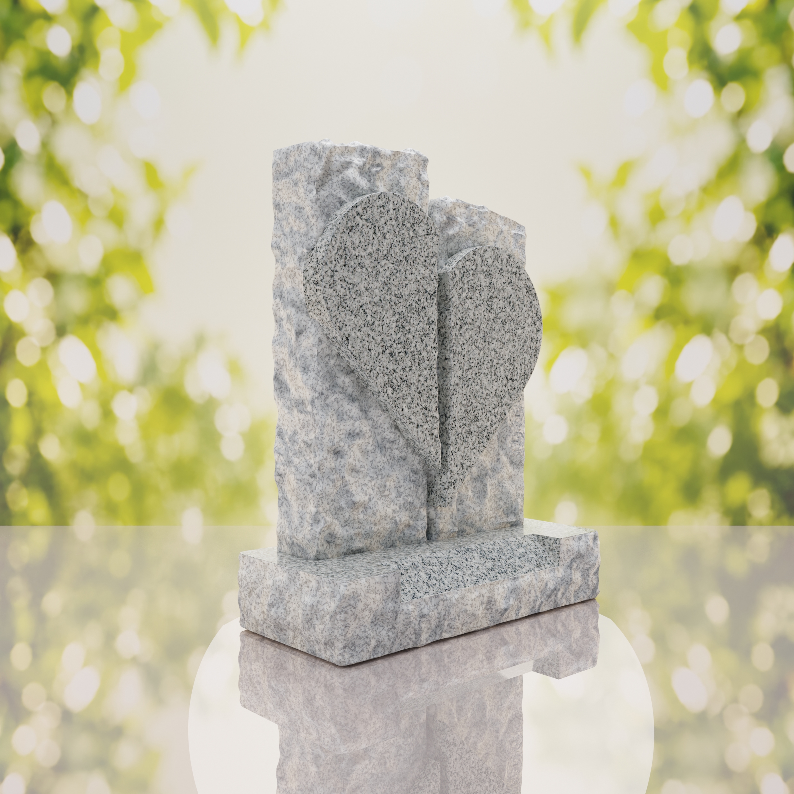 Broken Heart Companion Headstone thumbnail 8